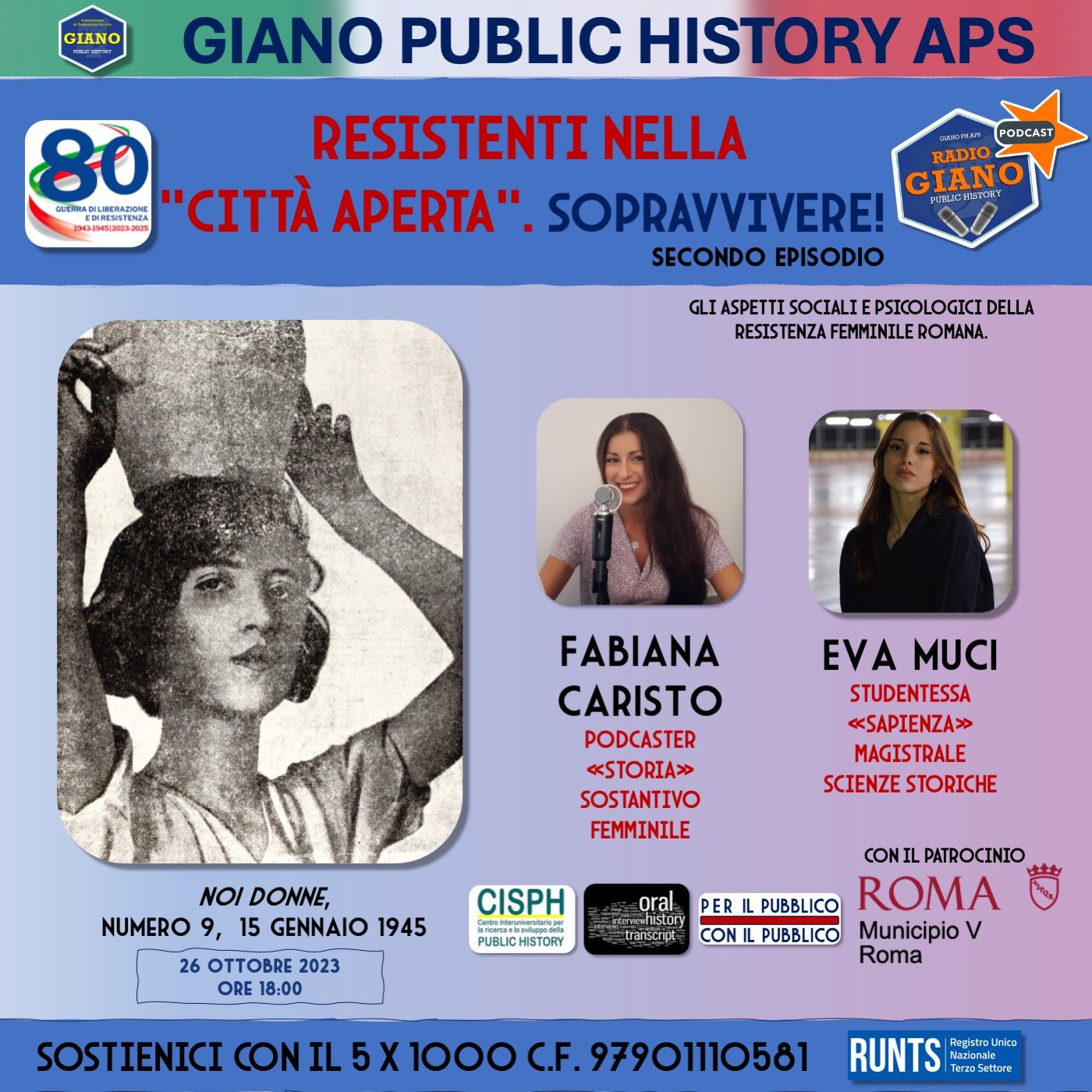 RESISTENTI NELLA ‘’CITTA' APERTA’’. SOPRAVVIVERE | Eva MUCI e Fabiana CARISTO (secondo episodio) episode artwork
