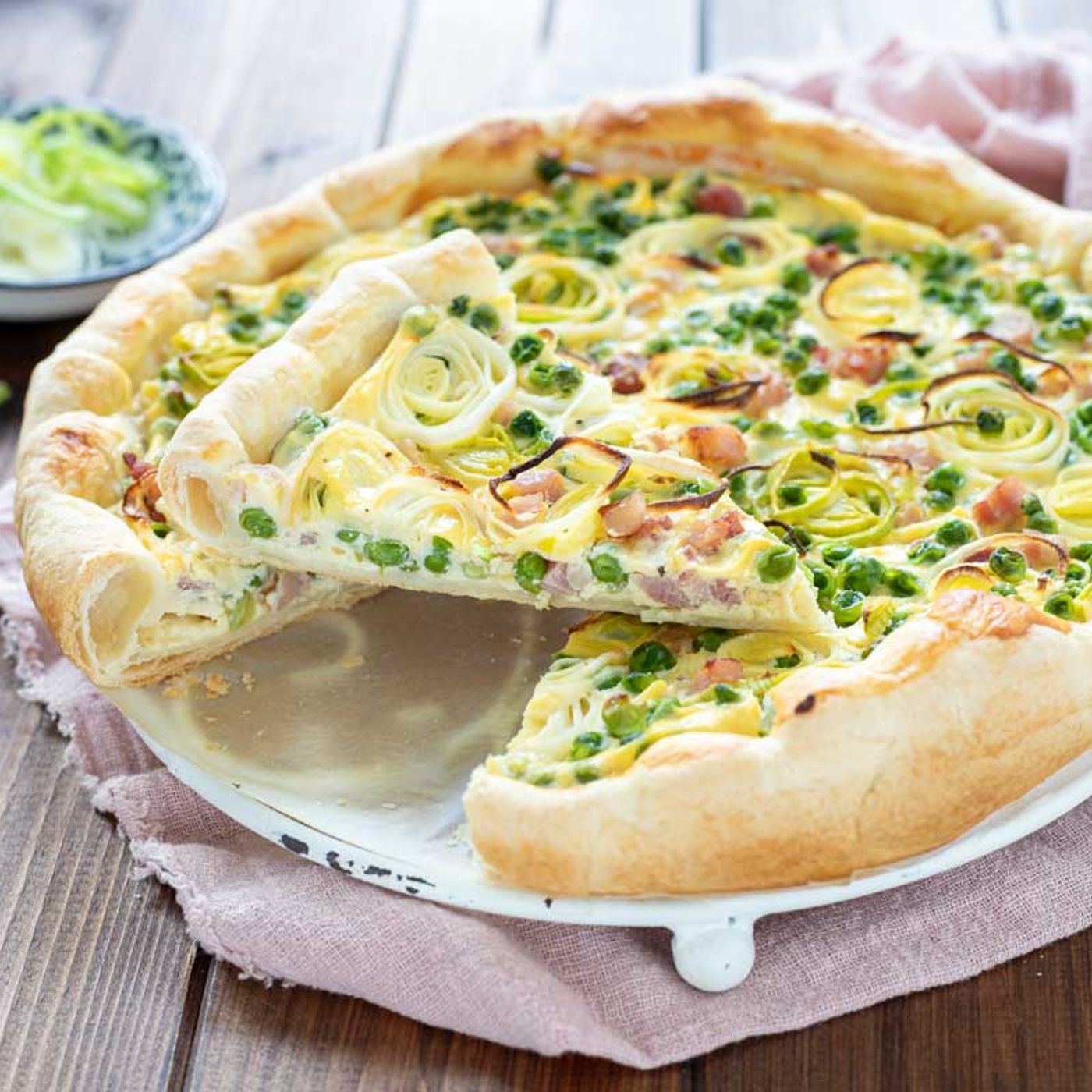 Torta salata con porri, piselli e pancetta episode artwork