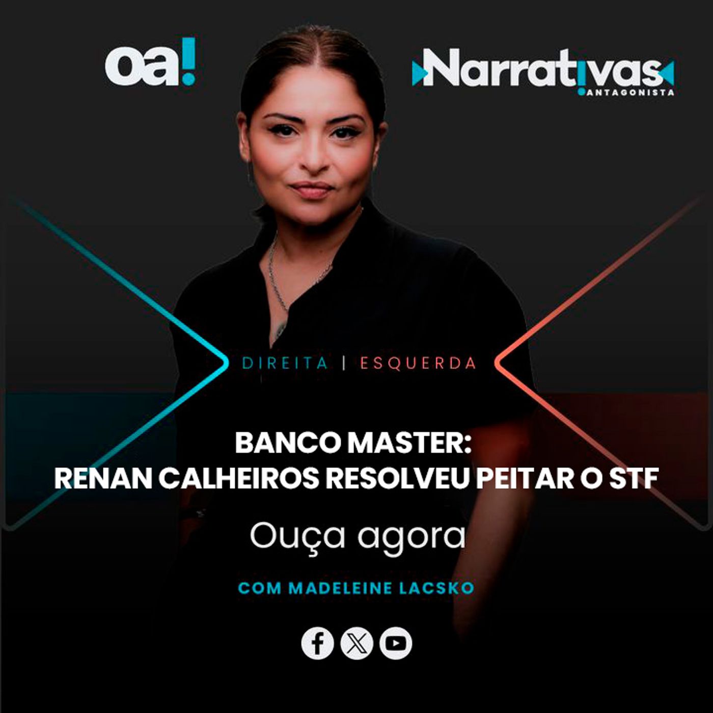 Banco Master: Renan Calheiros resolveu peitar o STF | Narrativas #548 Madeleine Lacsko