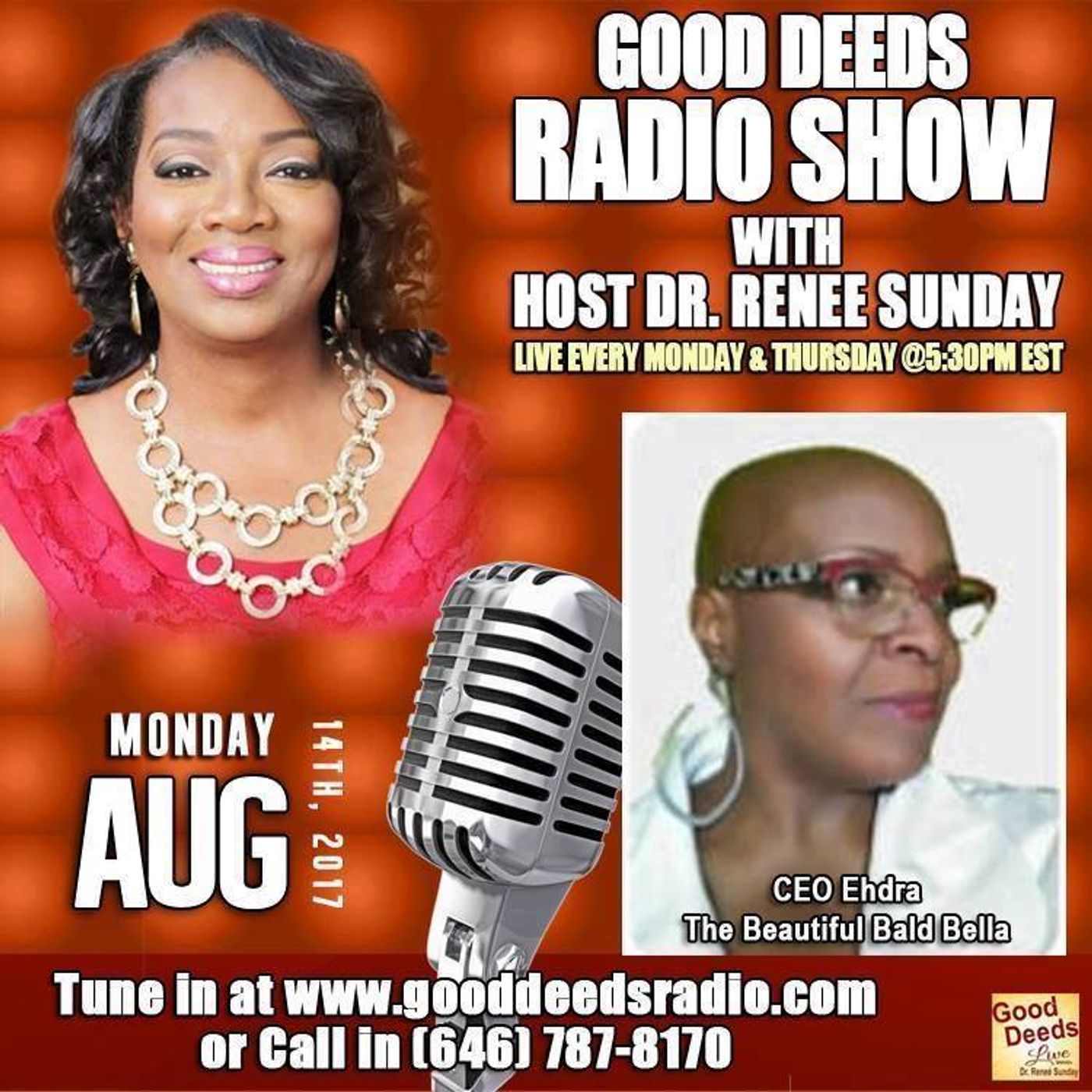 Ceo Ehdra The Beautiful Bald Bella shares on Good Deeds Radio Show episode artwork