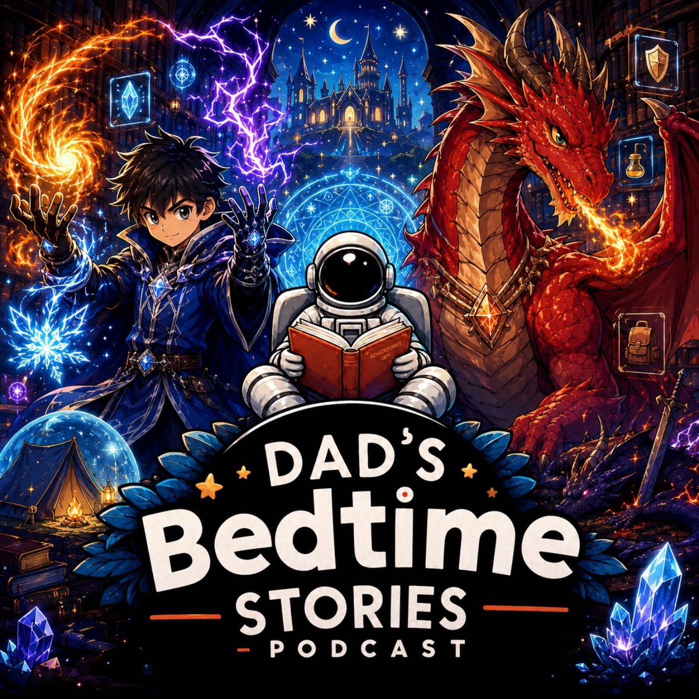 The Mage, The Dragon, and The Level up - Part 2 - A Magic Library Adventure - LitRPG Bedtime Story