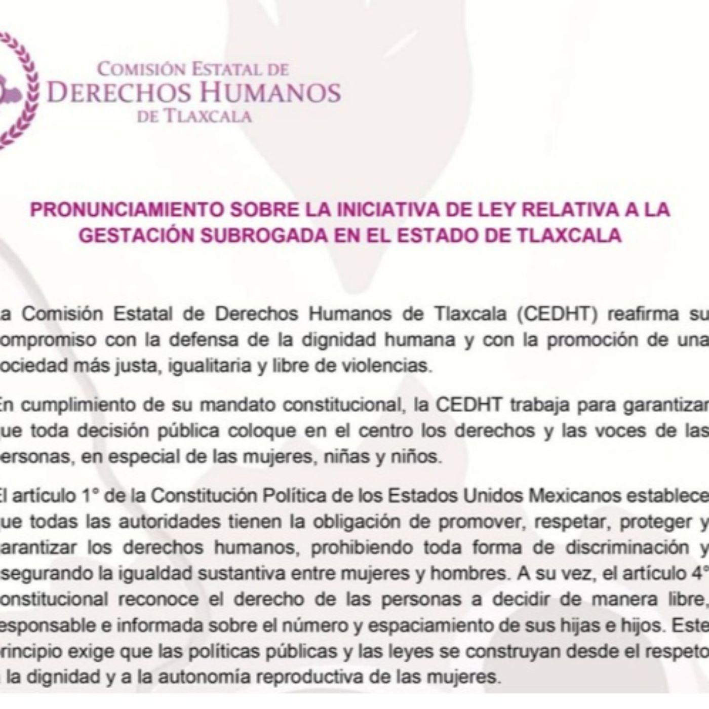 CEDHT LLAMA AL CONGRESO A ABRIR EL DEBATE SOBRE GESTACIÓN SUBROGADA CON RIGOR CIENTÍFICO, ÉTICO Y JURÍDICO ⚖️👩⚕️👶 CEDHT LLAMA AL CONGRESO A ABRIR EL DEBATE SOBRE GESTACIÓN SUBROGADA CON RIGOR CIENTÍFICO, ÉTICO Y JURÍDICO ⚖️👩⚕️👶