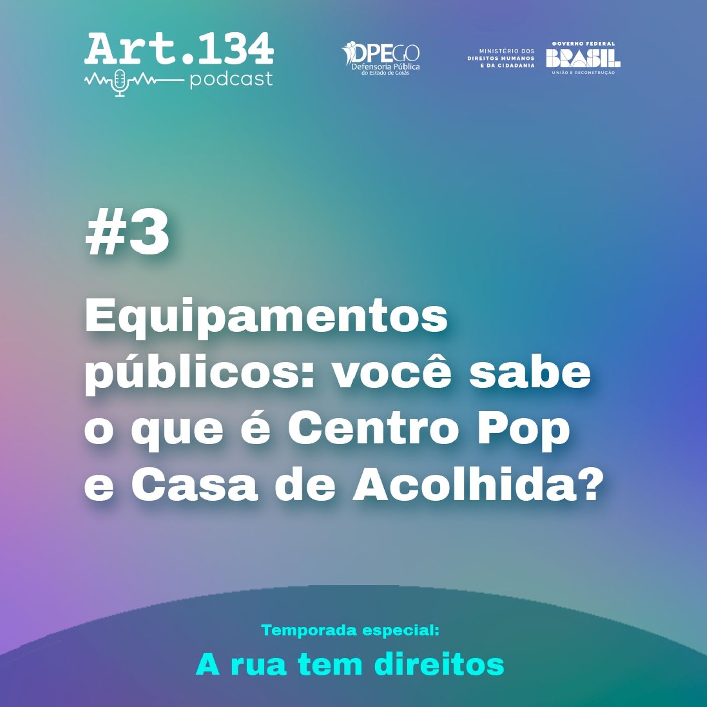🎙️Podcast ARTIGO 134 - T2E3 - Equipamentos públicos: PopRua e Casa de Acolhida | #DPE-GO 🎙️Podcast ARTIGO 134 - T2E3 - Equipamentos públicos: PopRua e Casa de Acolhida | #DPE-GO