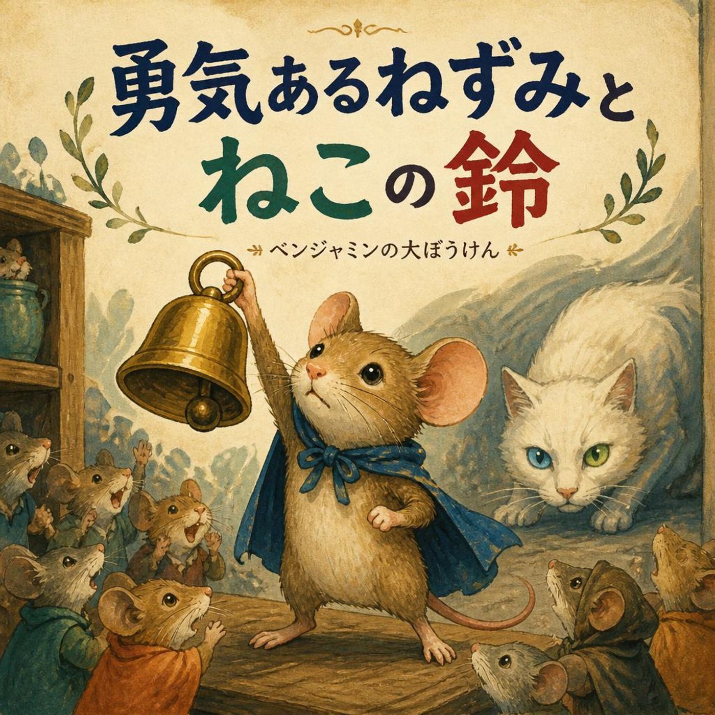 【イソップ寓話】勇気あるネズミのベンジャミンと「恐怖の猫」への挑戦 episode artwork