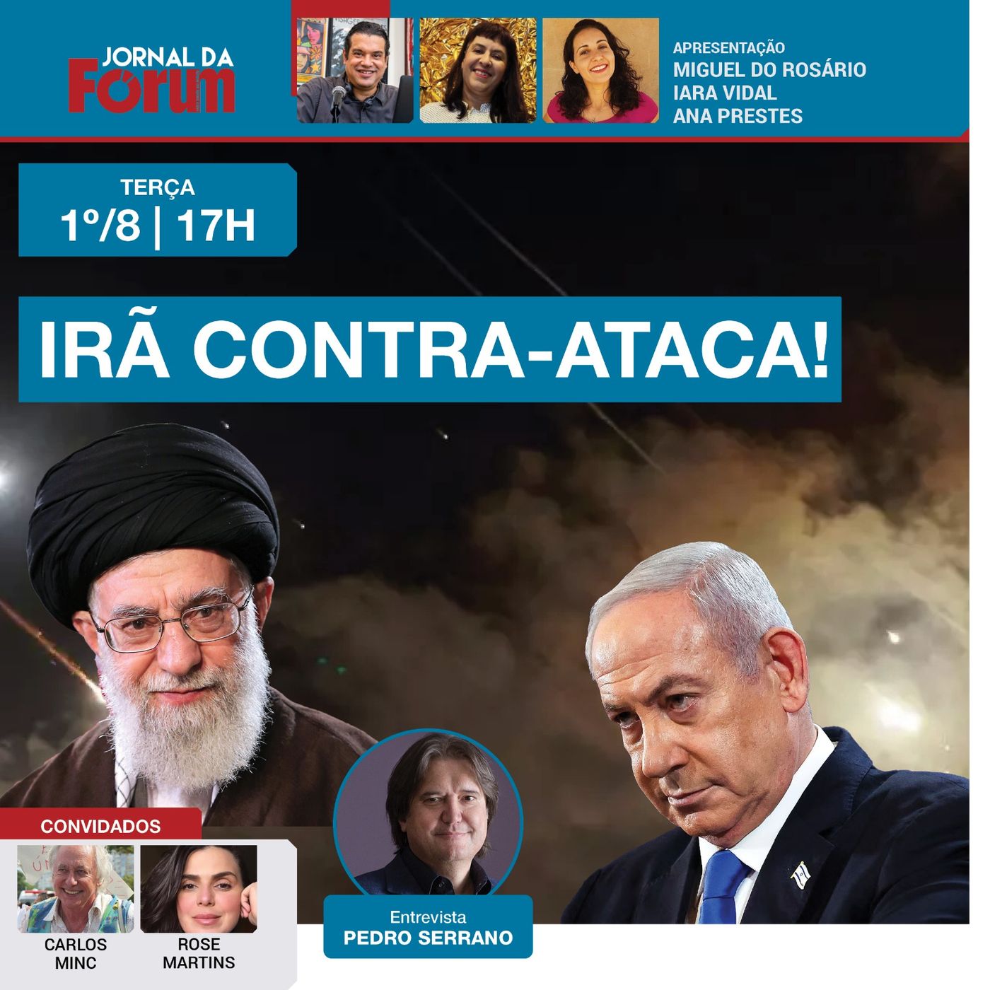 Irã contra-ataca Israel com mísseis | EUA se mobilizam para guerra | III Guerra Mundial começou? episode artwork