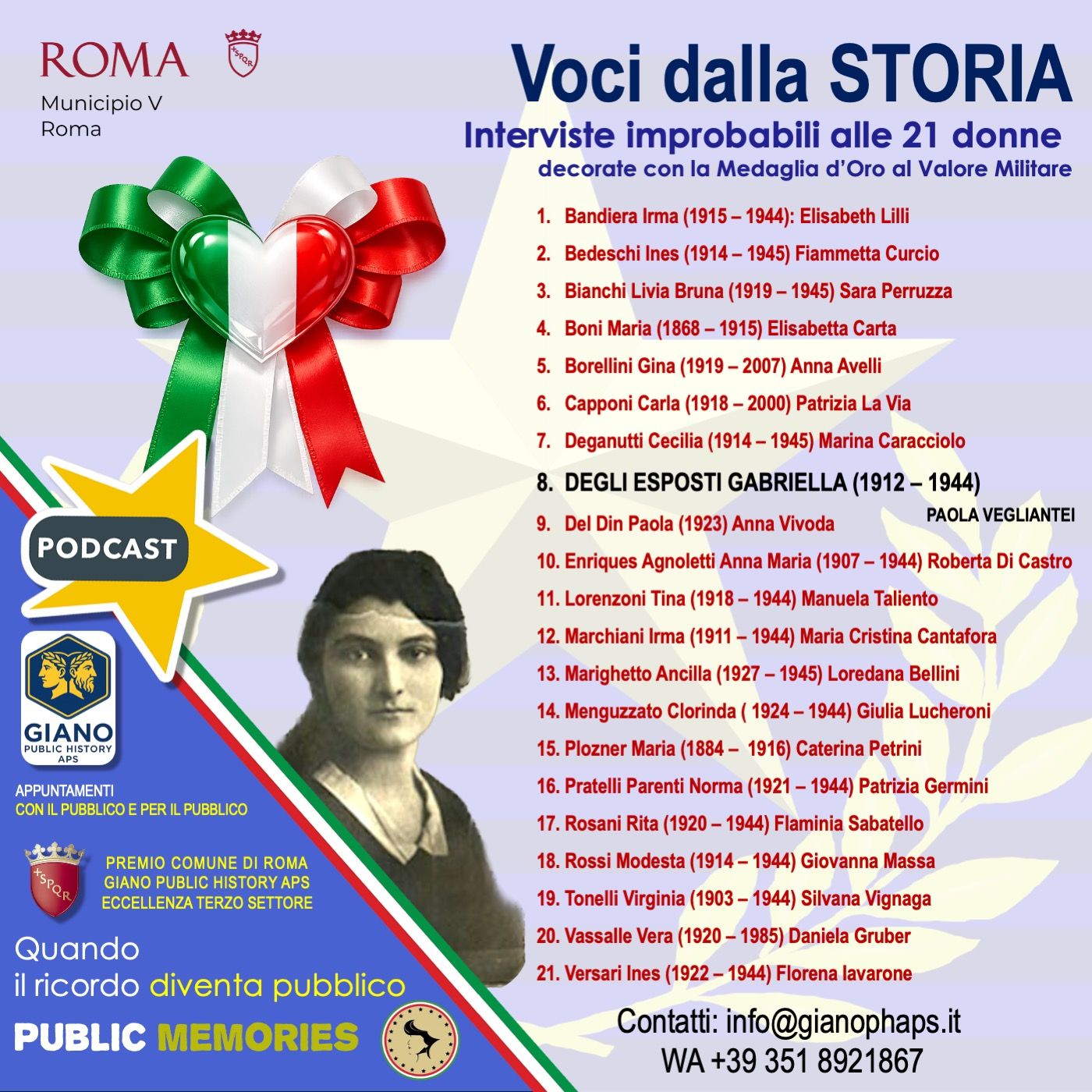Gabriella DEGLI ESPOSTI”. Madre, patriota e organizzatrice dei Gruppi di Difesa della Donna, caduta per la libertà nel dicembre 1944 episode artwork