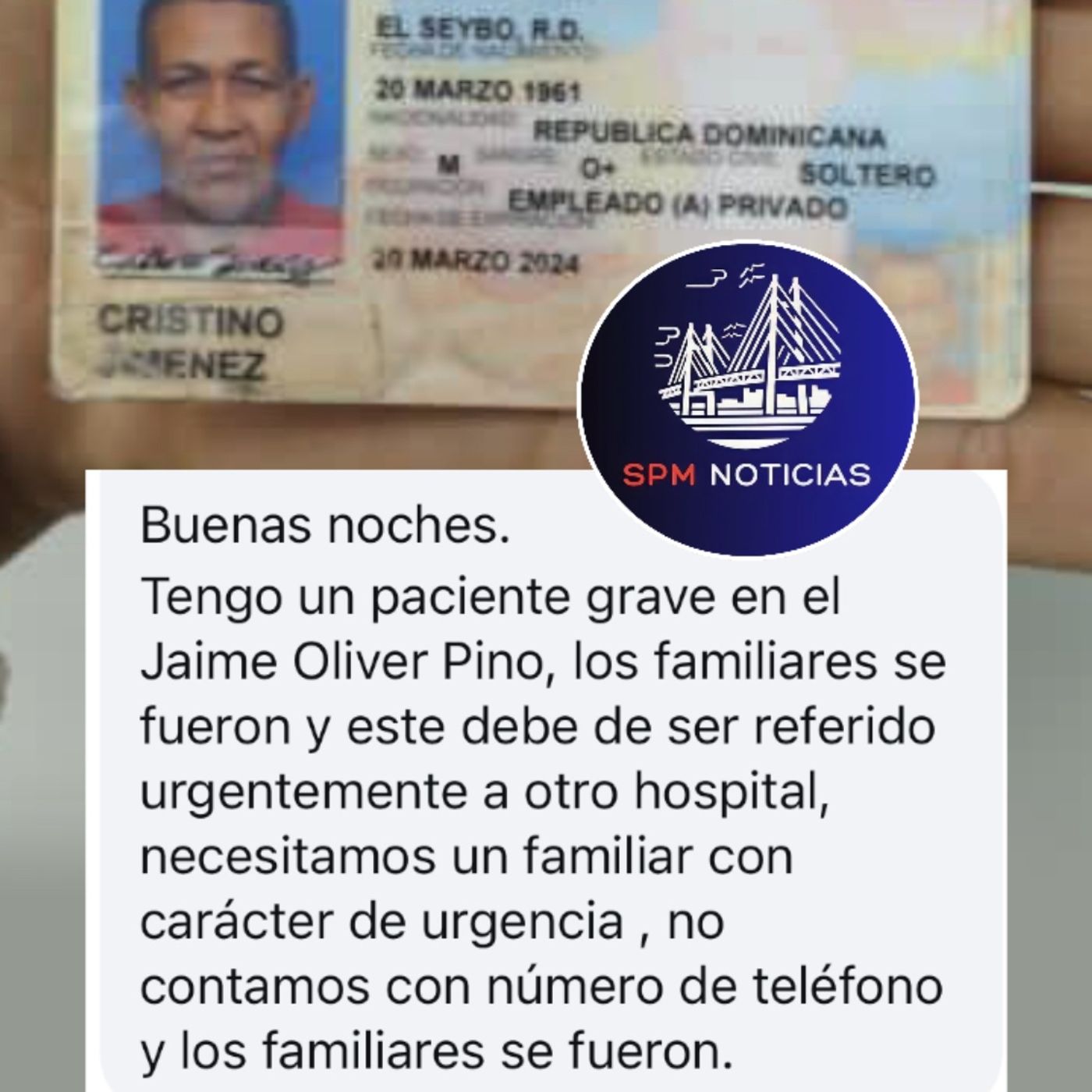 Paciente abandonado en hospital Jaime Oliver Pino, San Pedro de Macorís episode artwork