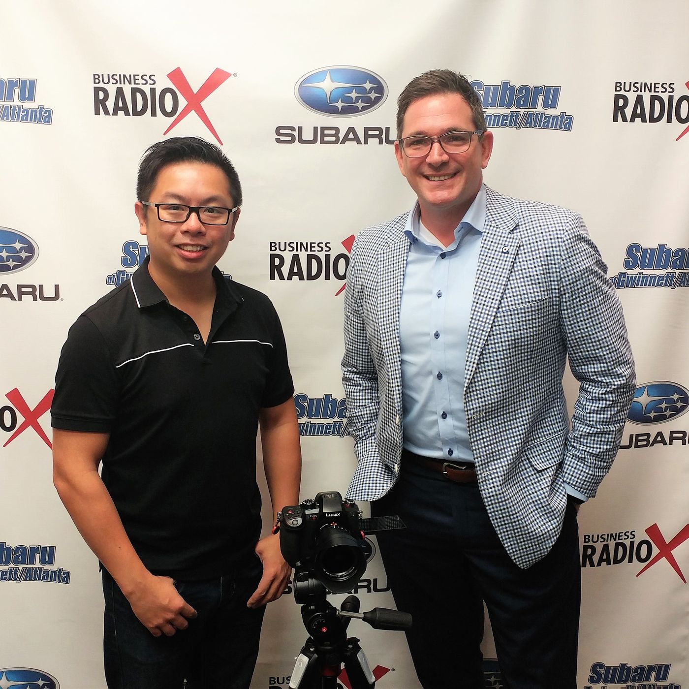 Martin Chan with Earth to Atlanta and Jason Neu with Action Coach episode artwork