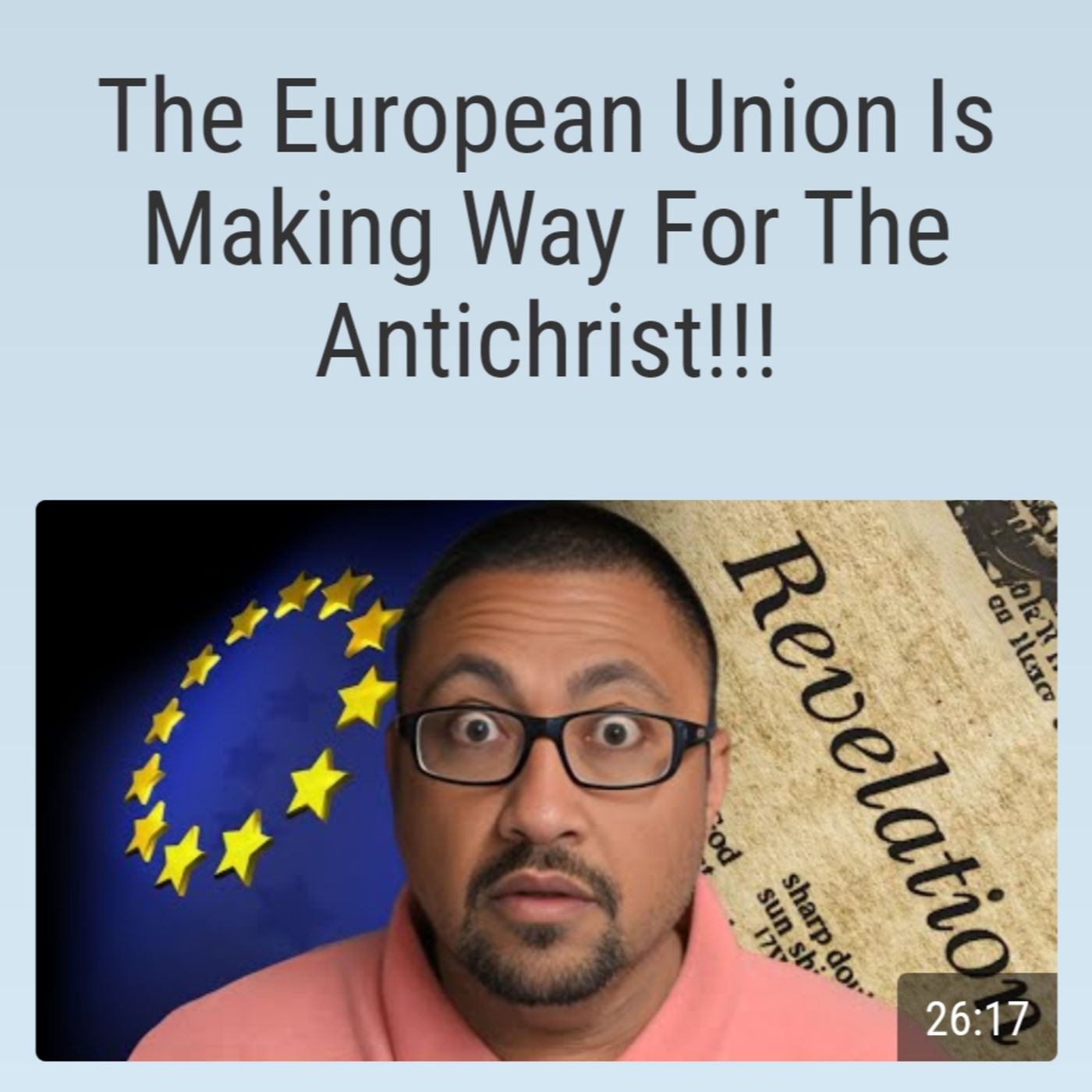 The European Union Is Making Way For The Antichrist!!! episode artwork