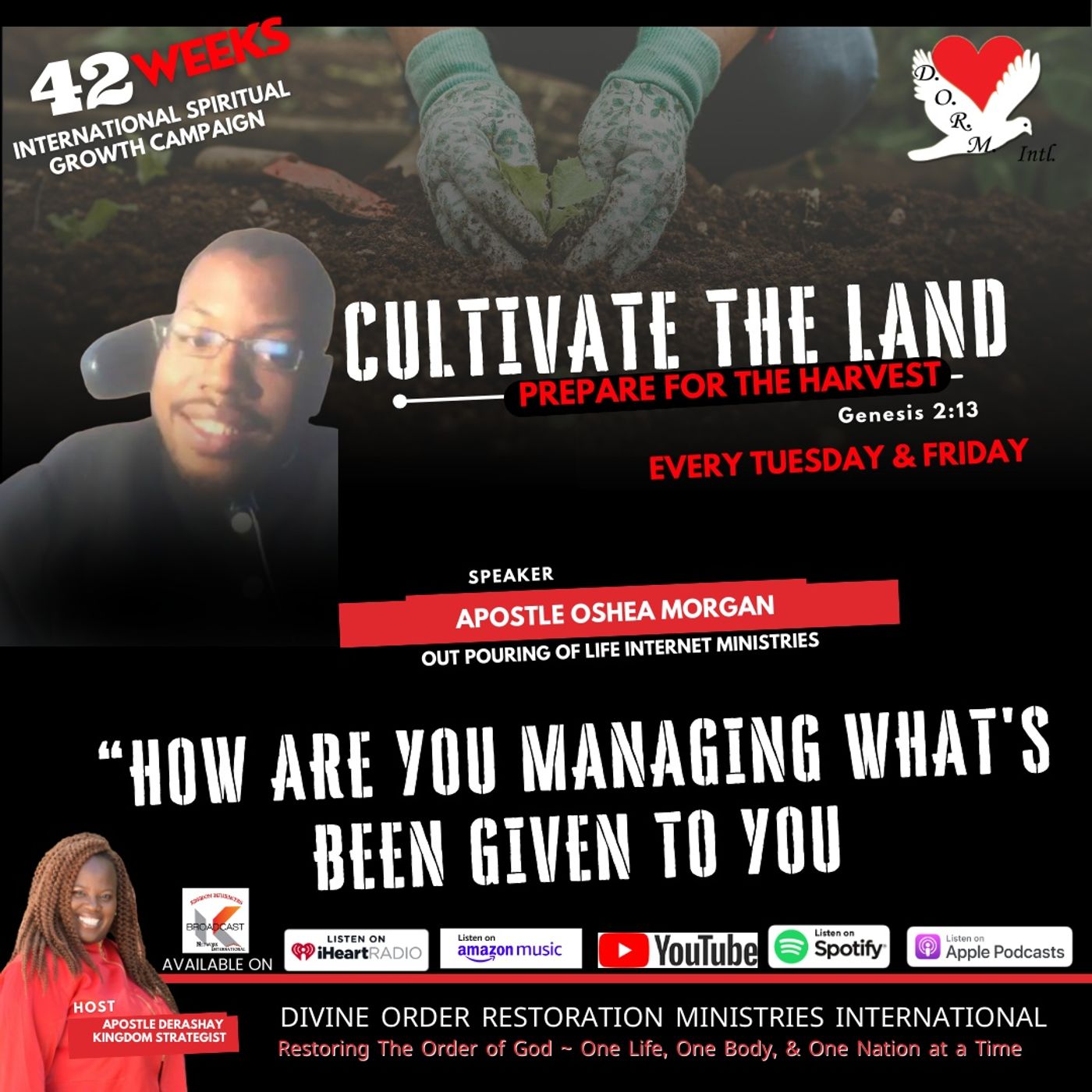 jan 1 - 9pm Oshea  _HOW Are you managing What_s Been Given to you - Out Pouring Of Life Internet Ministries