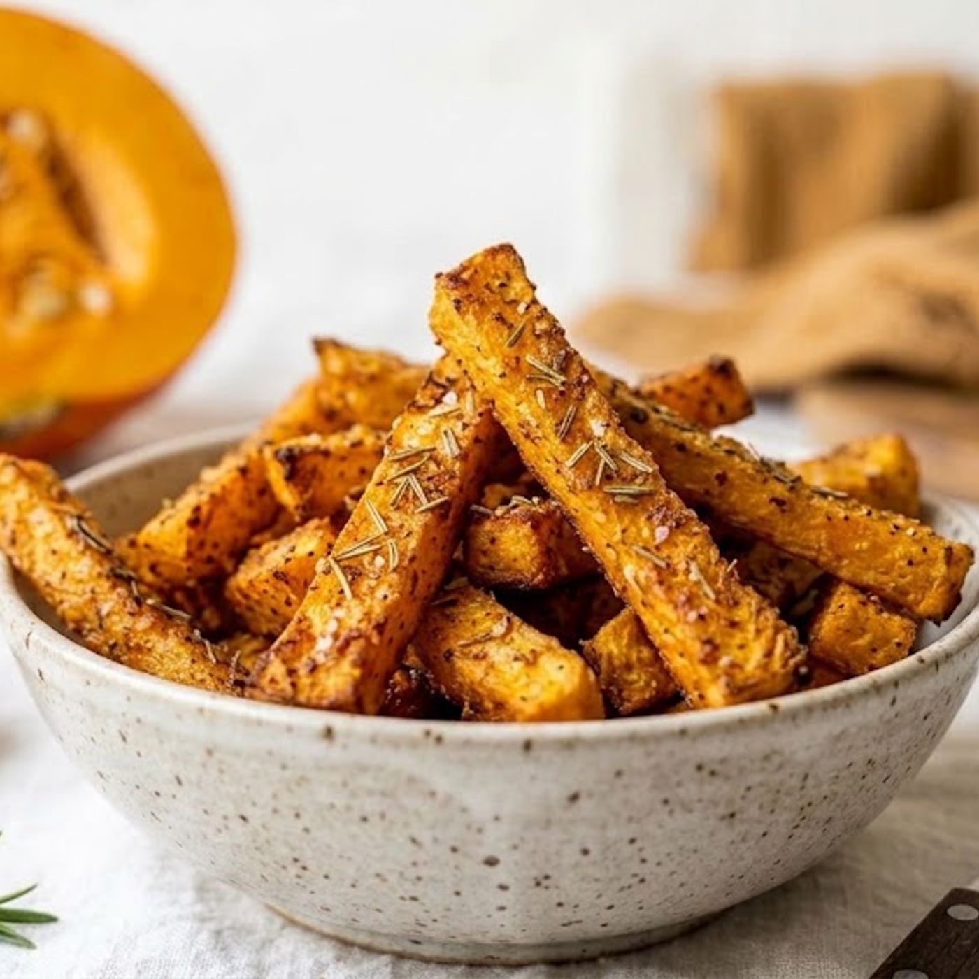Stick di zucca croccanti agli aromi sia in forno che in friggitrice ad aria