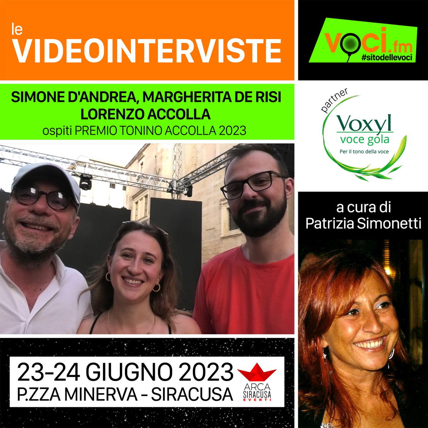 SIMONE D'ANDREA, MARGHERITA DE RISI, LORENZO ACCOLLA (Ospiti al PREMIO TONINO ACCOLLA 2023) su VOCI.fm - clicca pl episode artwork