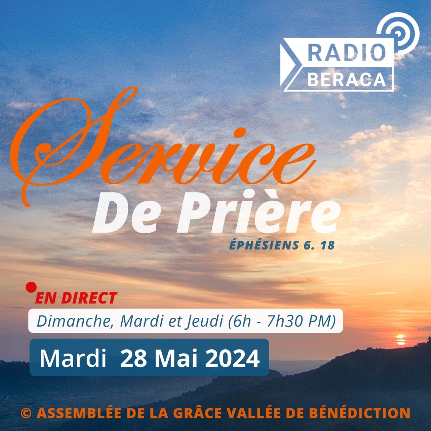 Mardi 28 Mai 2024.- Service de prière episode artwork