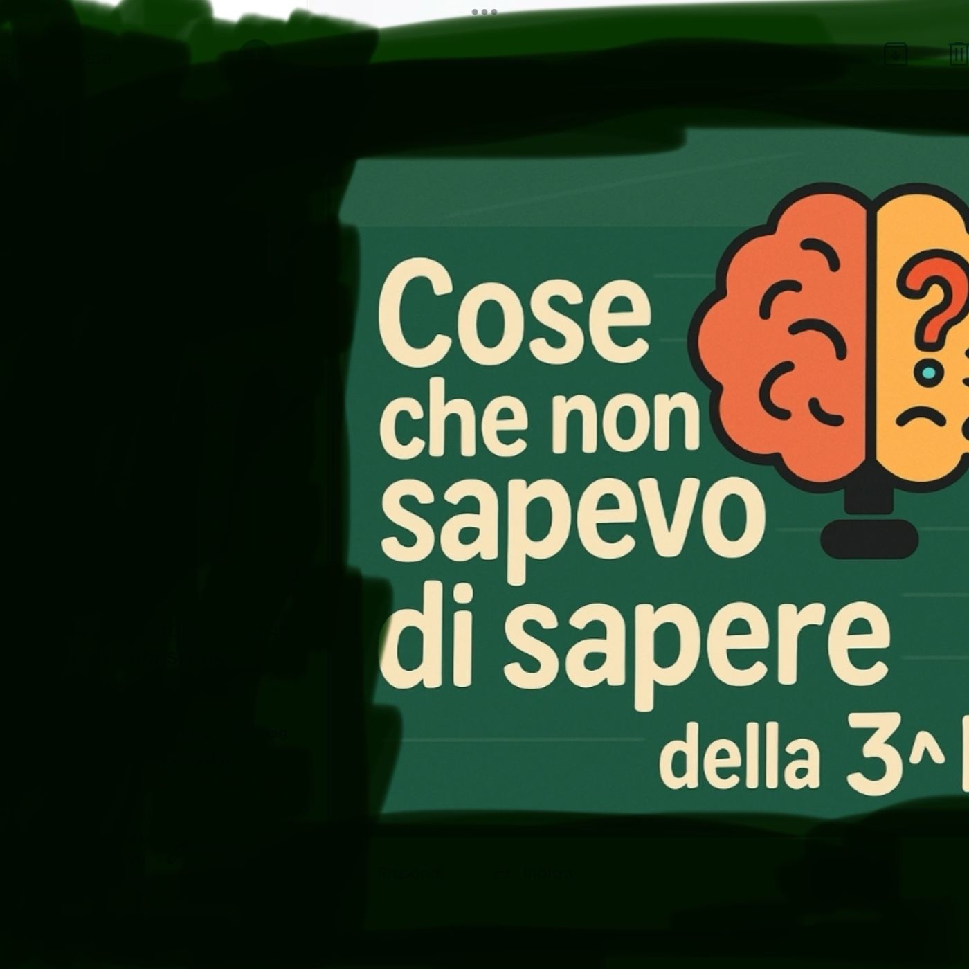 COSE CHE NON SAPEVO DI SAPERE podcast artwork
