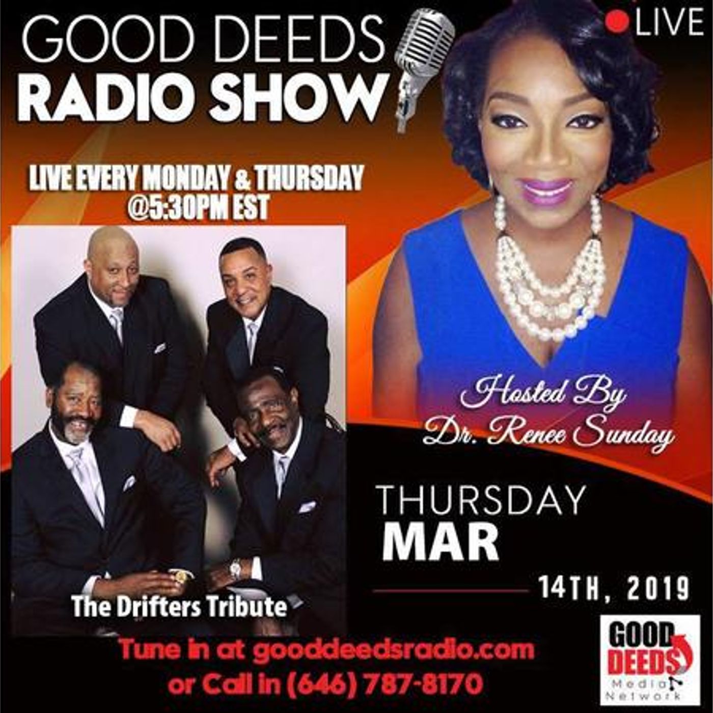 The Drifters Tribute sharing on Good Deeds Radio Show episode artwork