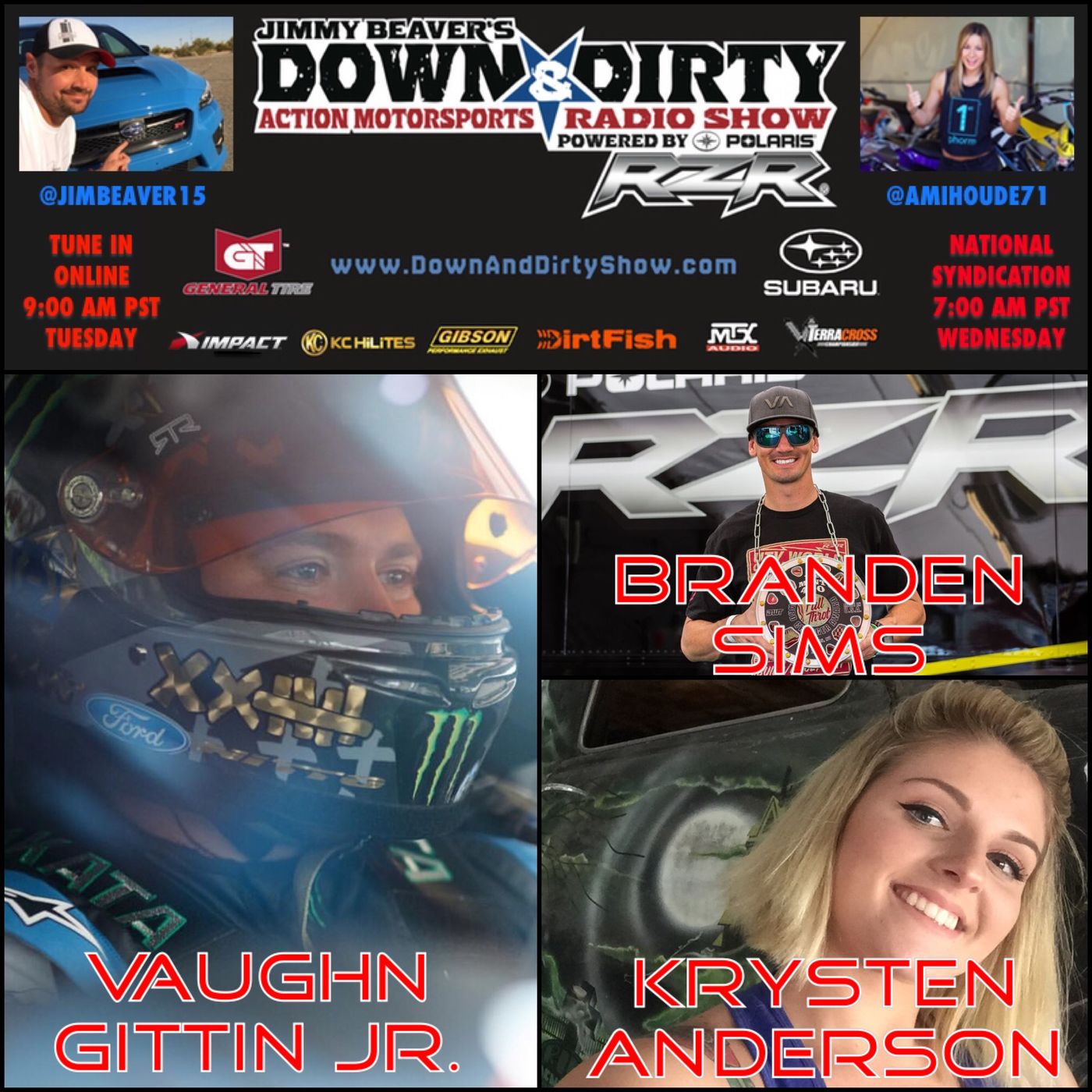 Vaughn Gittin Jr, Branden Sims, & Krysten Anderson On Air!