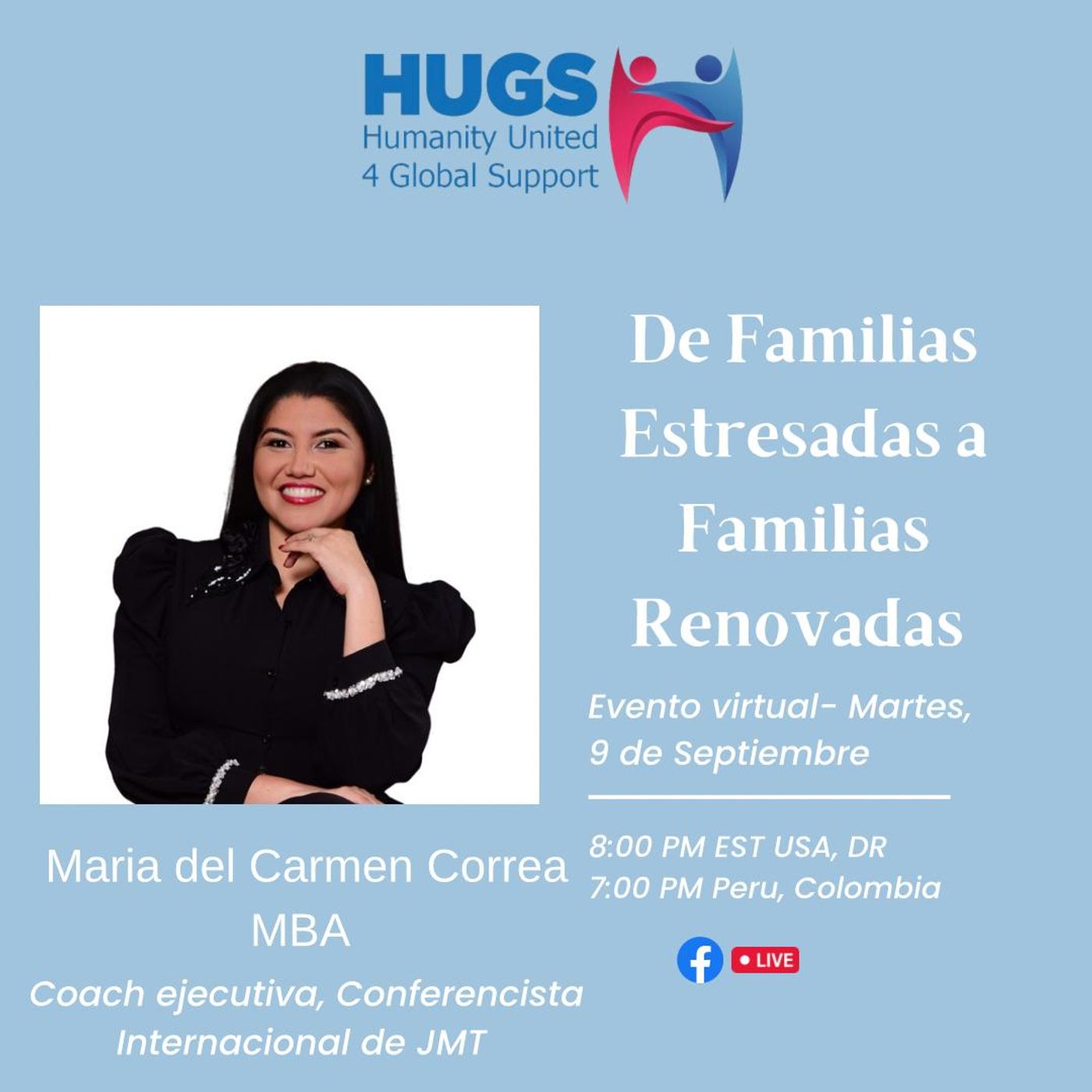HUGS De Familias Estresadas a Familias Renovada  María del Carmen Correa MBA  SEP 9 2025 episode artwork