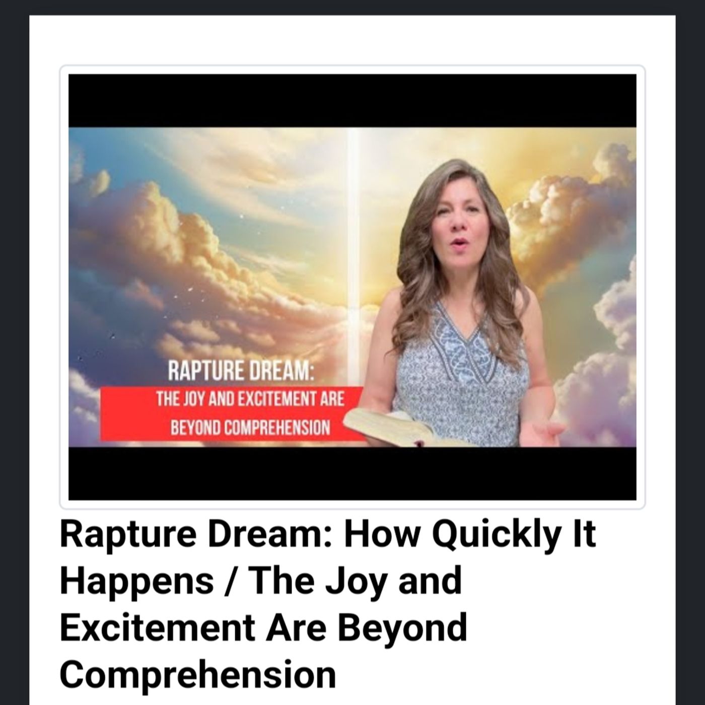 Rapture Dream: How Quickly It Happens / The Joy and Excitement Are Beyond Comprehension episode artwork
