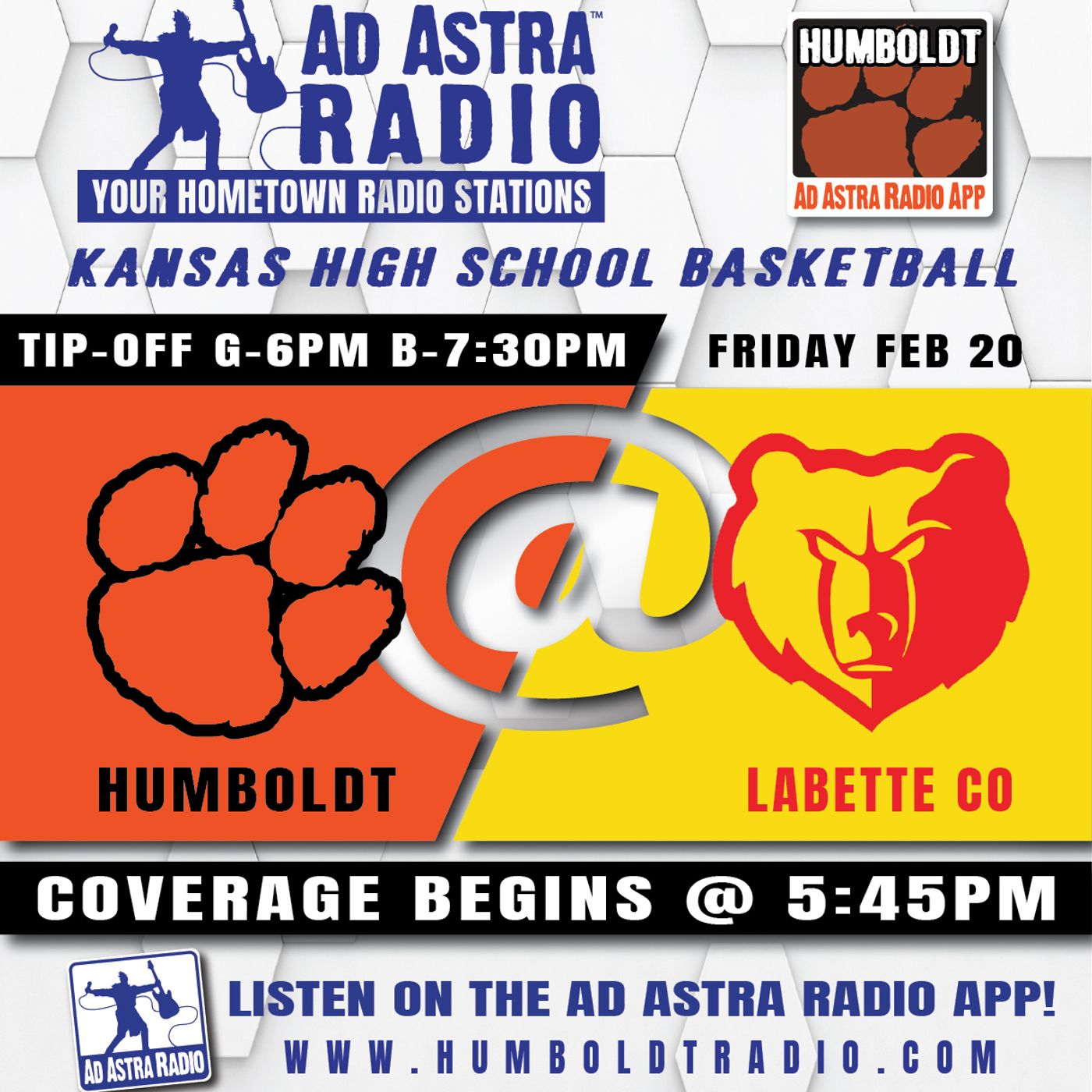 Humboldt Cubs at Labette County Grizzlies Boys High School Basketball (February 20, 2026) episode artwork