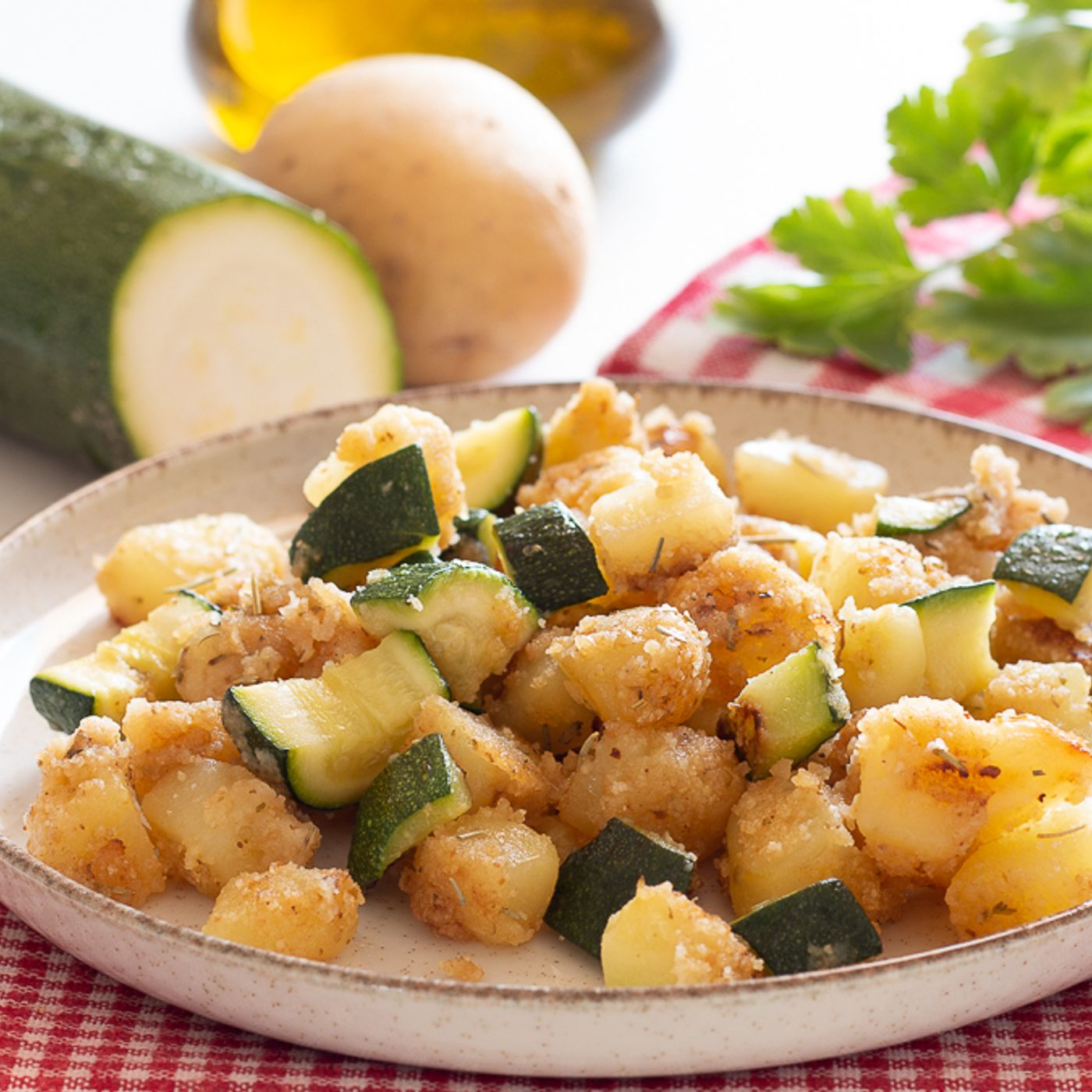 Patate e zucchine sabbiose