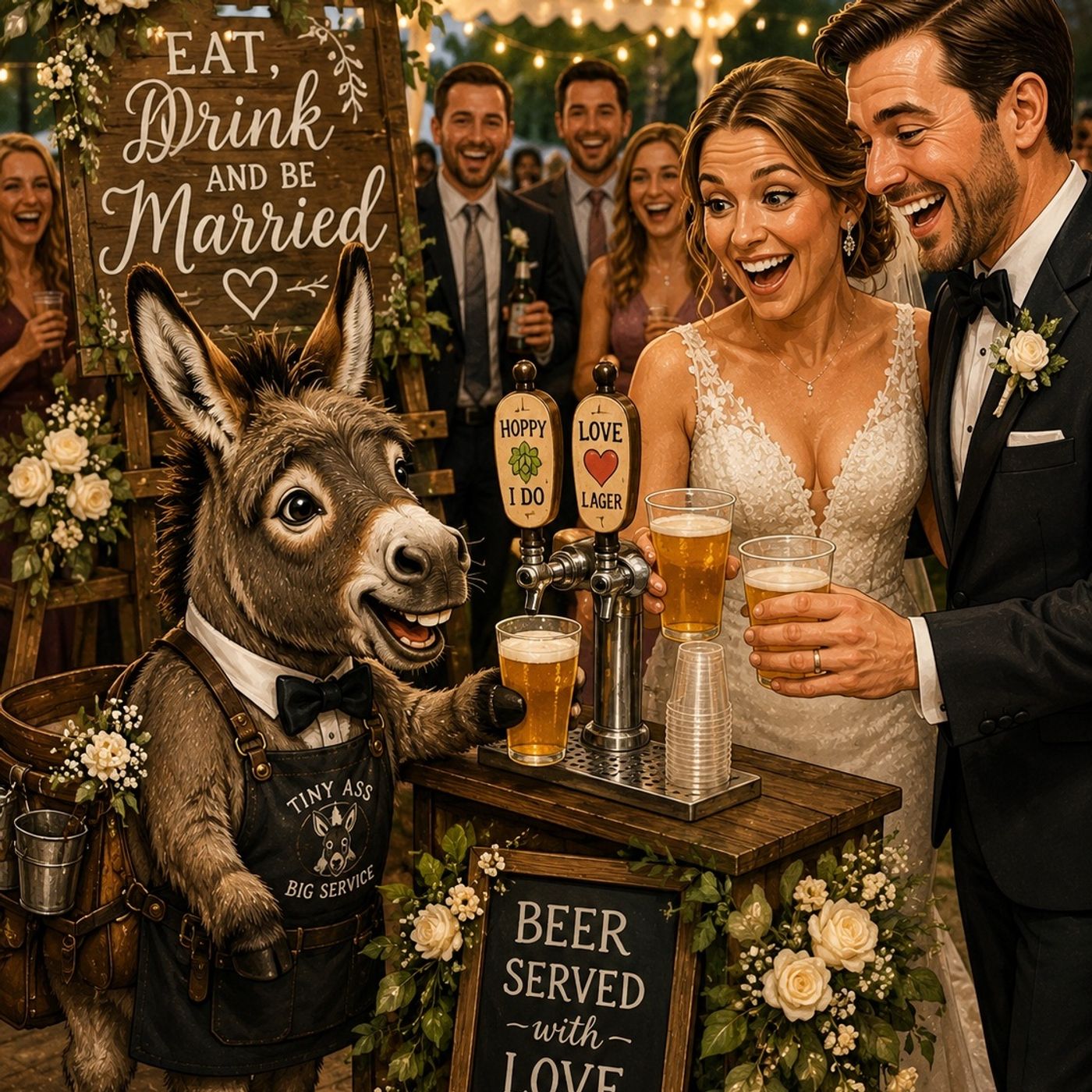 For $400, you can have a special guest bring beer to your wedding episode artwork