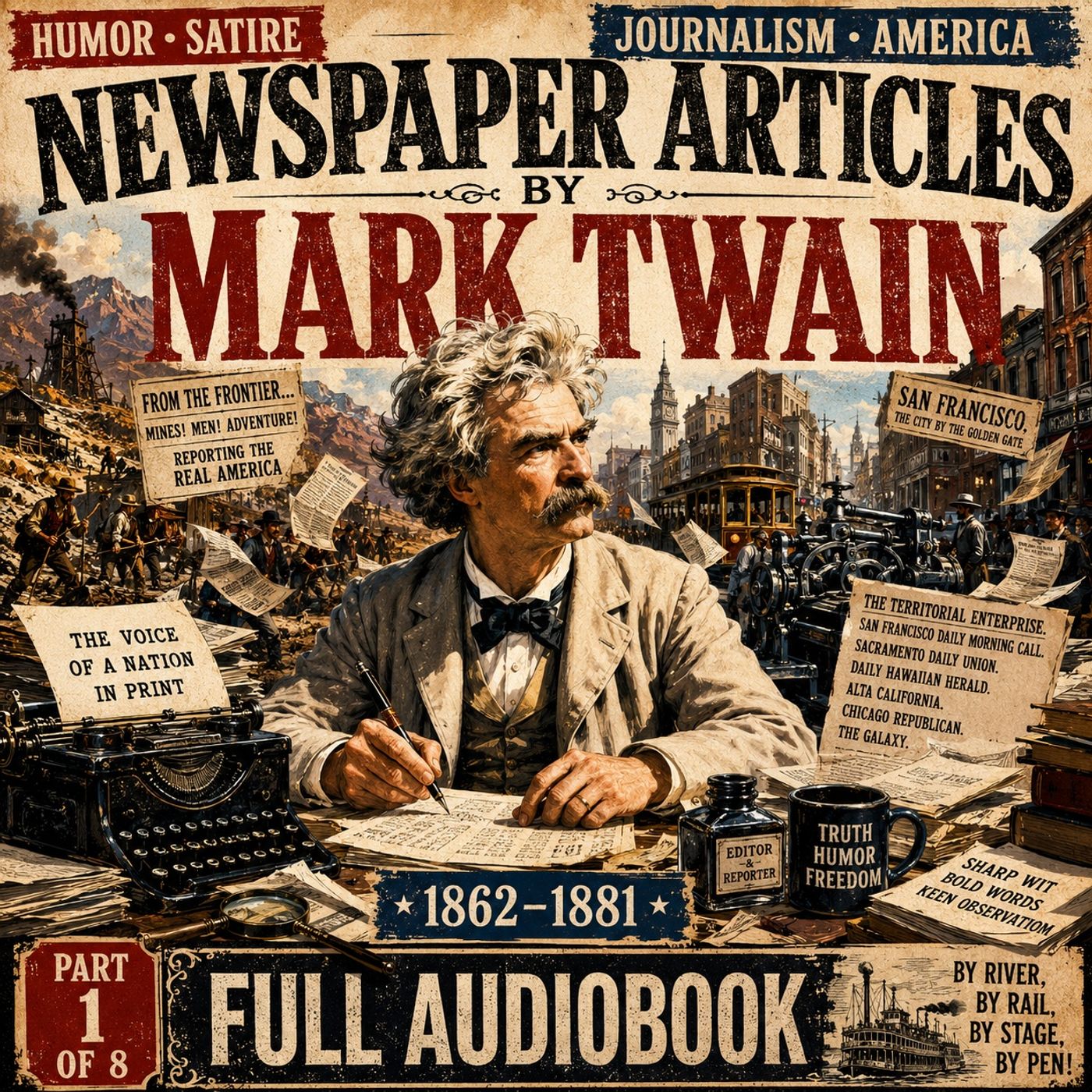 Newspaper Articles by Mark Twain | Humor, Journalism & America in the 19th Century | Full Audiobook Part 1