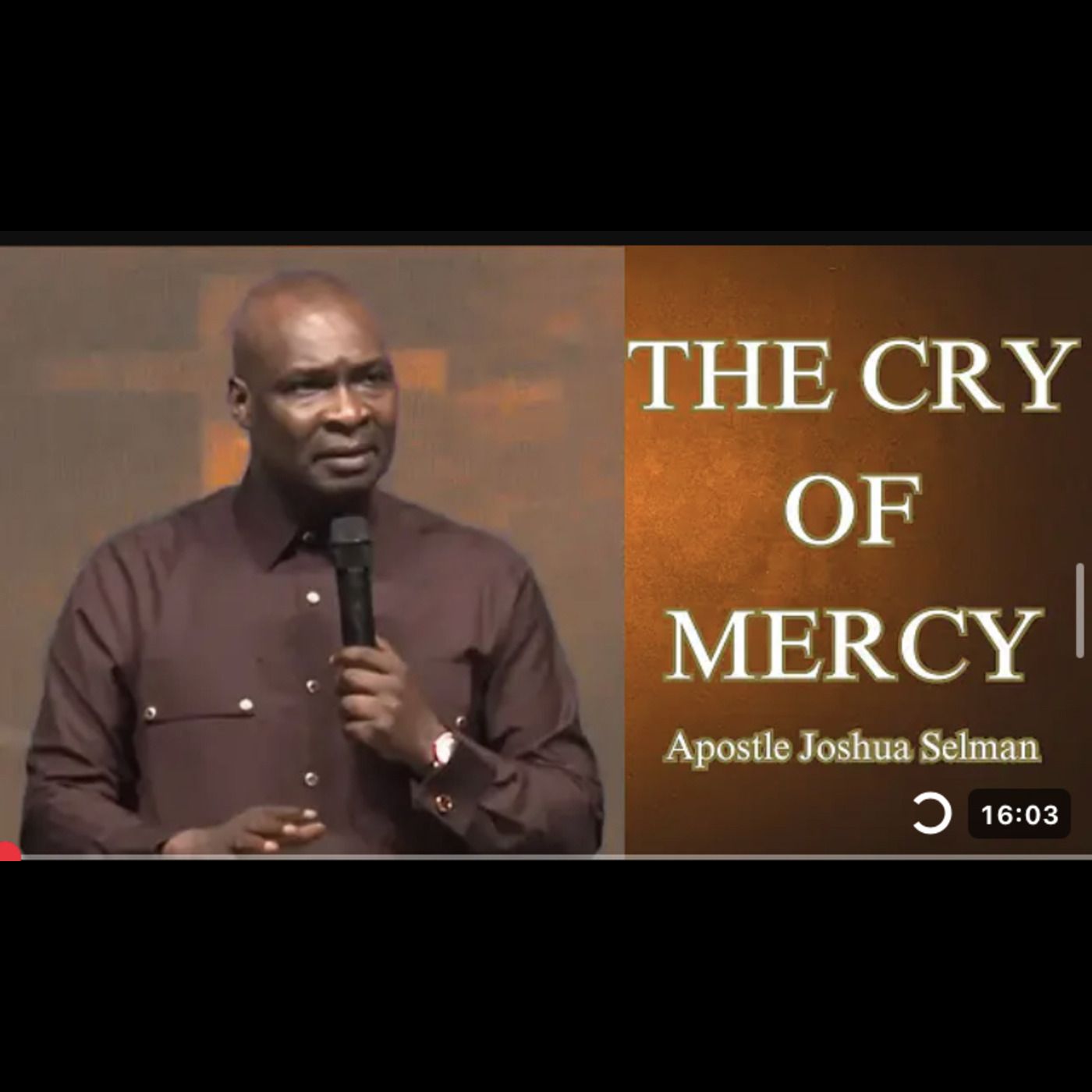 Mercy Speaks  – The cry of mercy || Apos...