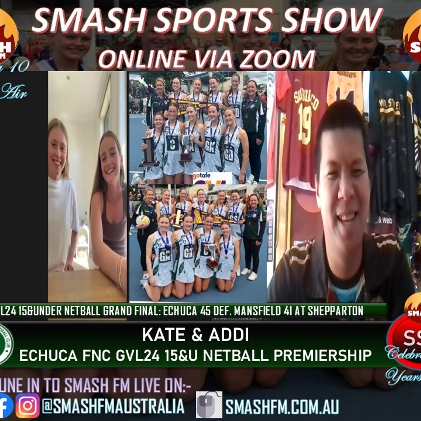 SSS10THYR: Echuca FNC GVL24 15&U Netball Premiership Interviews 111224