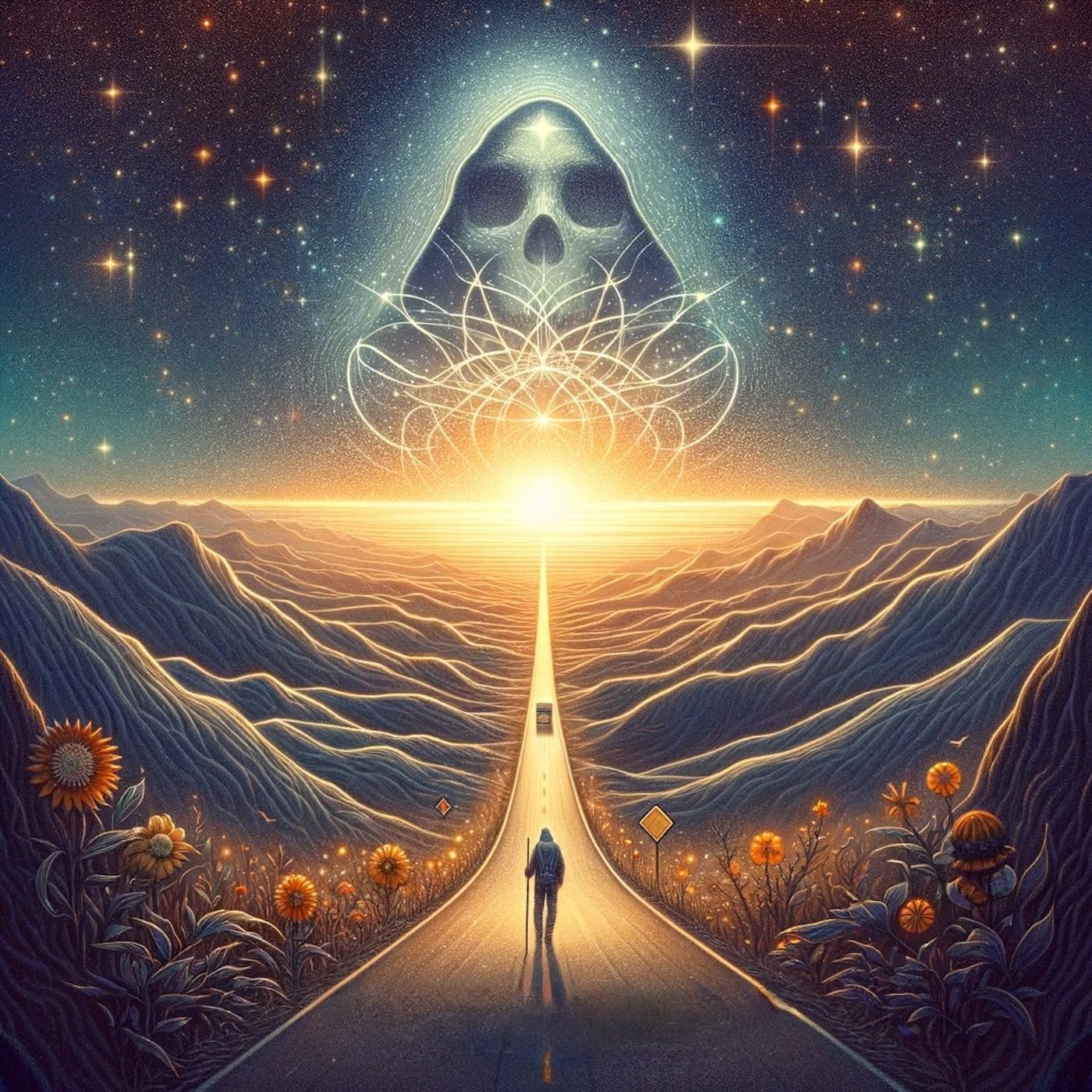"Do not seek death. Death will find you. But seek the road which makes death a fulfillment." episode artwork