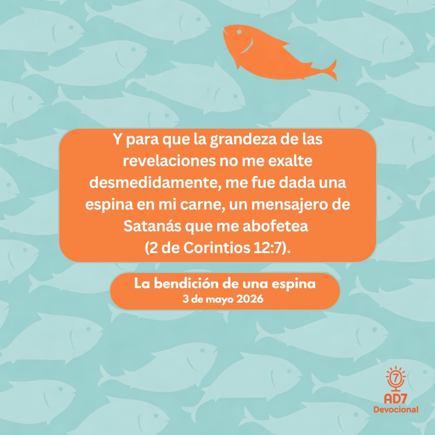 La bendición de una espina ~ Devocional de Jóvenes ~ 3 de mayo 2026 — AD7 Devocional - Diferente / Inverso cover
