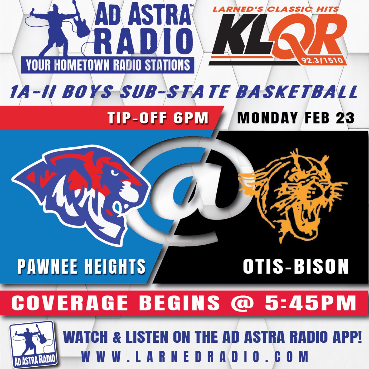 Pawnee Heights Tigers at Otis-Bison Cougars Boys High School Basketball (1A II Substate Quarterfinal-February 23, 2026) episode artwork