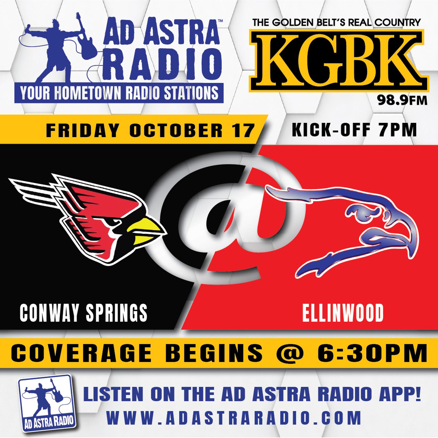 Conway Springs Cardinals at Ellinwood Eagles Football (October 17, 2025) episode artwork