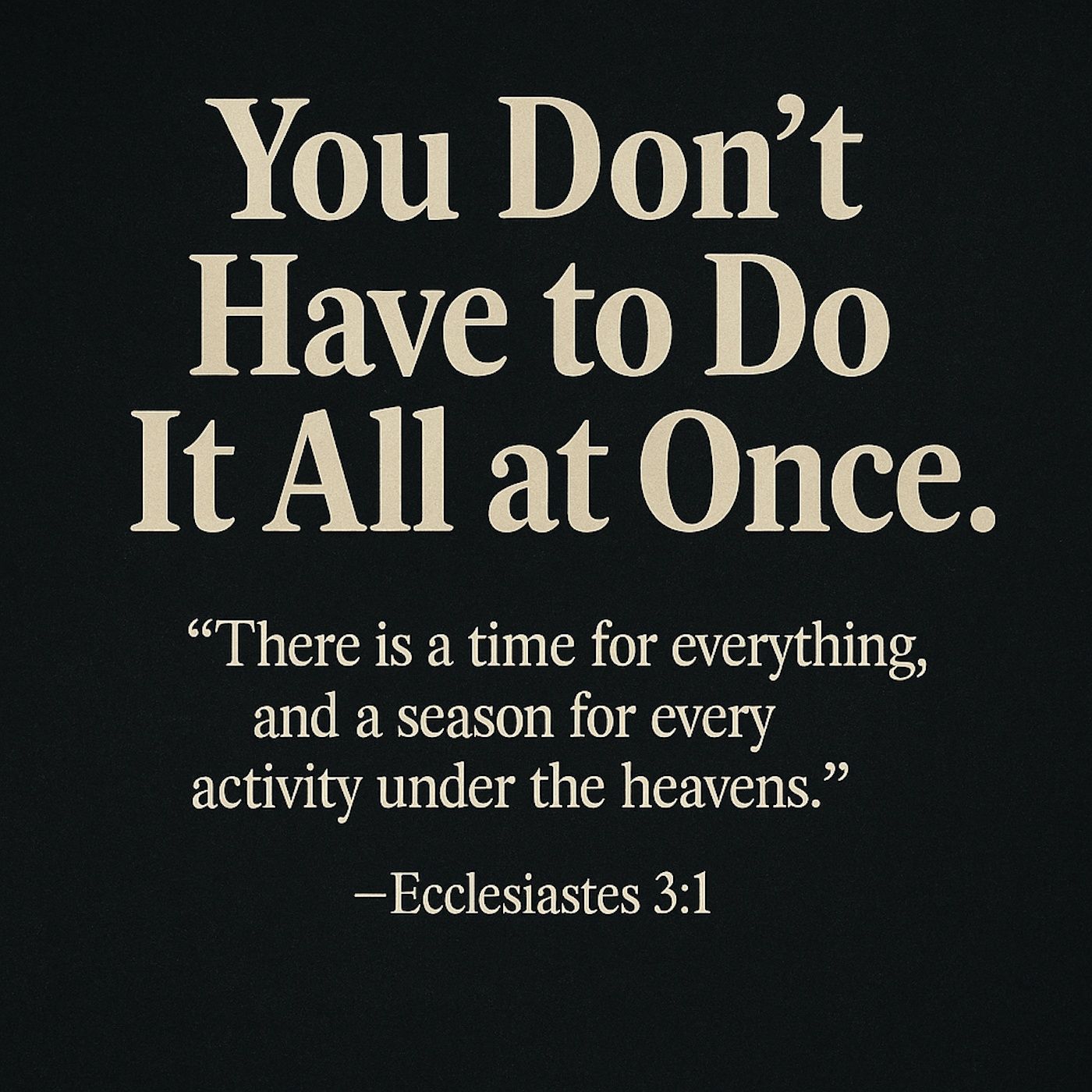 Overwhelmed? Maybe it’s not too much—just not time yet. episode artwork