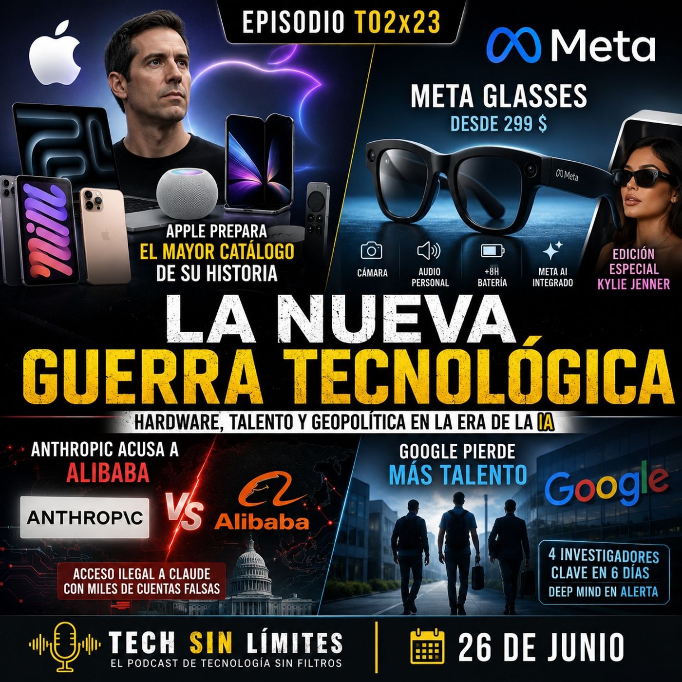 Episodio T02X23: El mayor año de Apple, las gafas de Meta y el espionaje de la IA. episode artwork