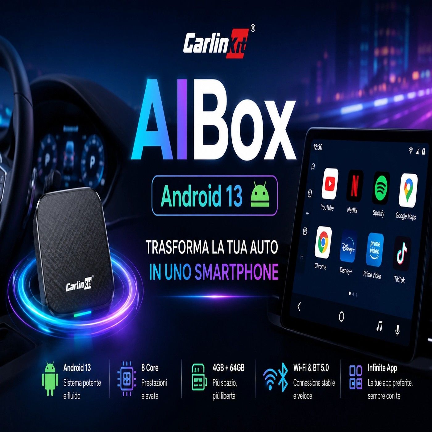 CarlinKit AIBox Android 13, trasforma la tua auto in uno smartphone episode artwork