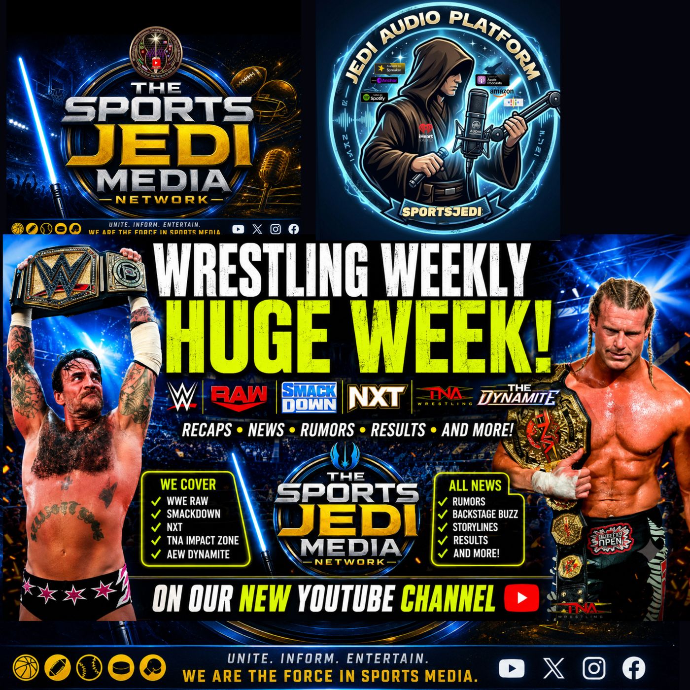 Sports Jedi's Weekly Wrestling | WWE RAW, SmackDown, NXT, TNA iMPACT! & AEW Dynamite Recap + Wrestling News & Rumors