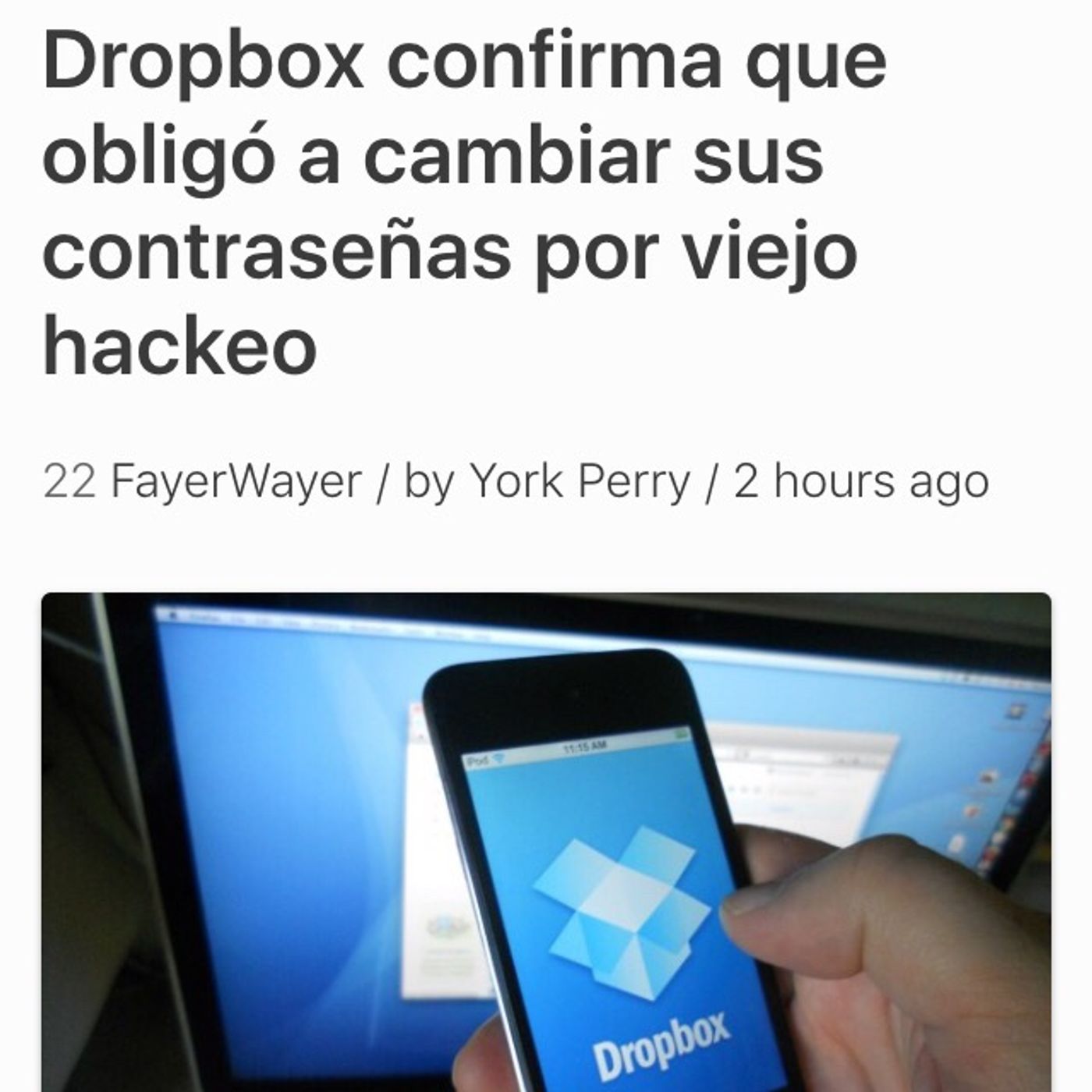 Cambia tu clave de Dropbox