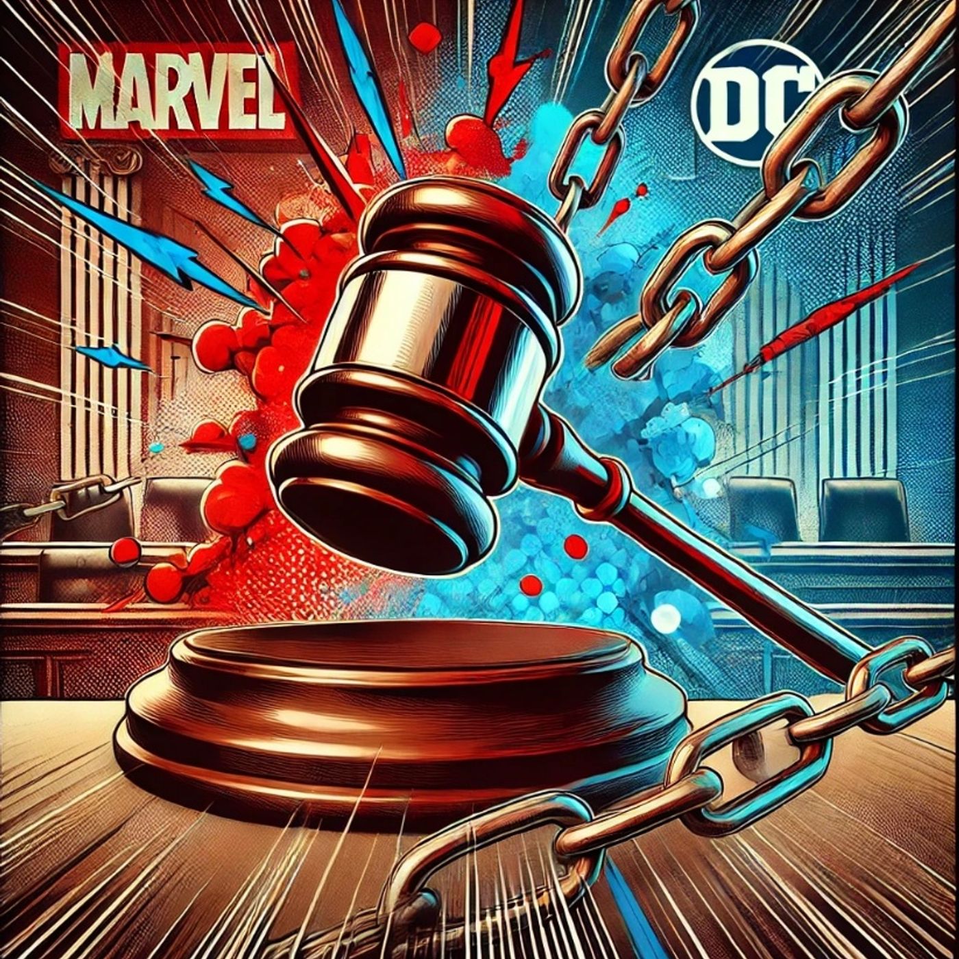 AI Panels - "Super Hero" Saga: The Big Two's Trademark Loss episode artwork