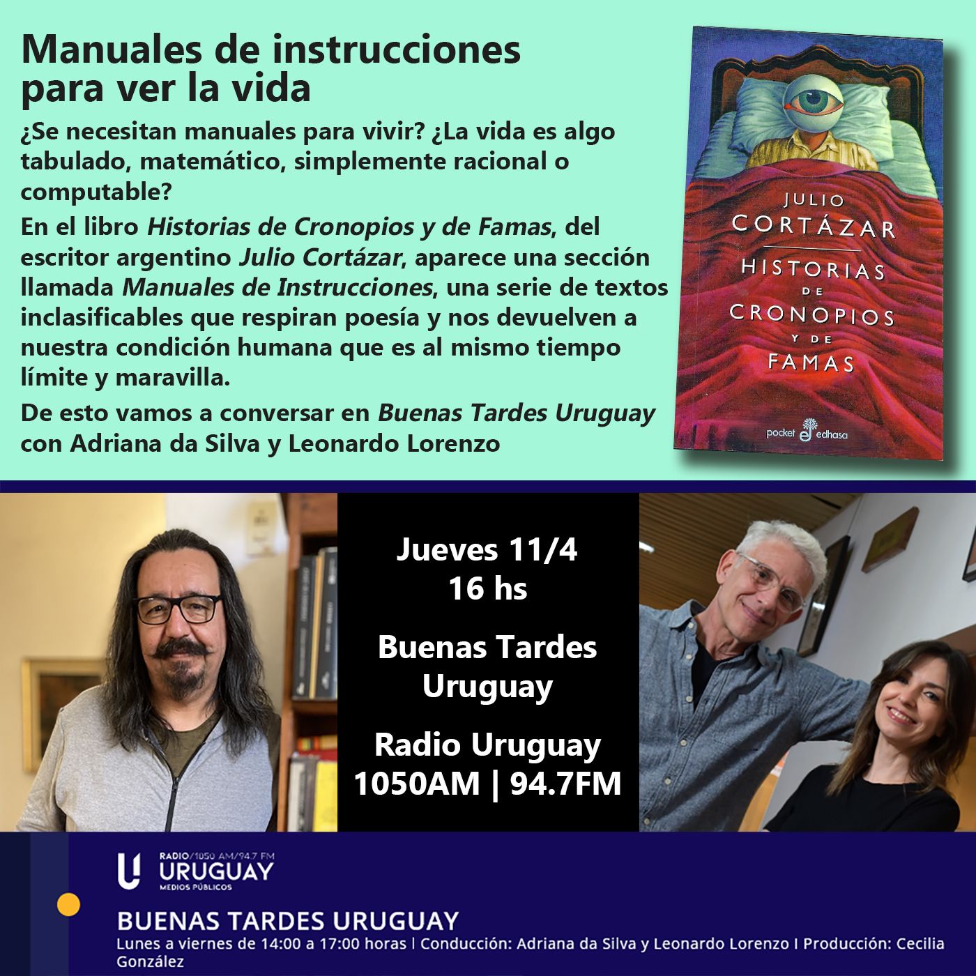 Buenas Tardes Uruguay | Manuales de instrucciones | Julio Cortázar | 11-04-24 episode artwork