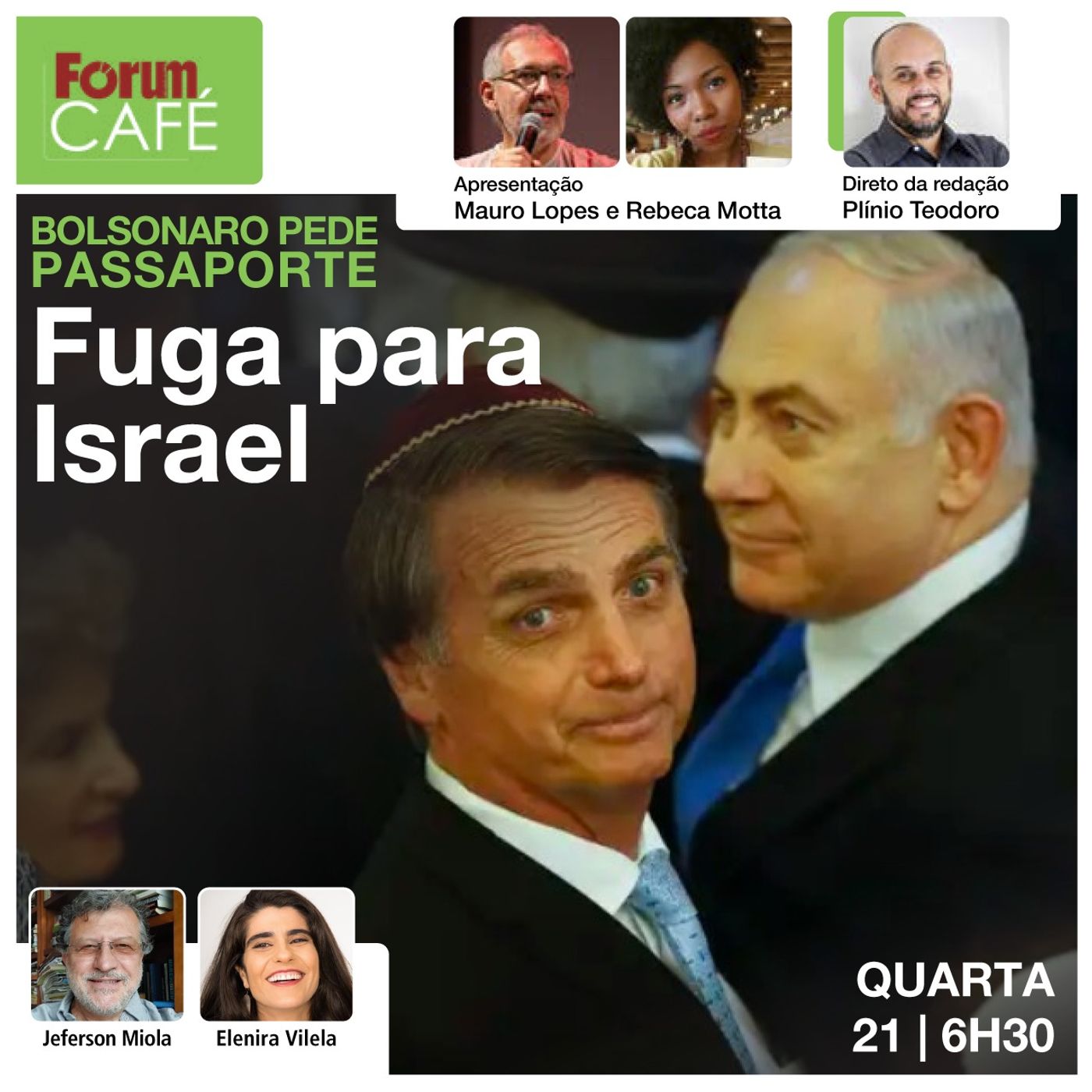 Bolsonaro pede passaporte para fuga a Israel | Lula manda governo endurecer com Israel