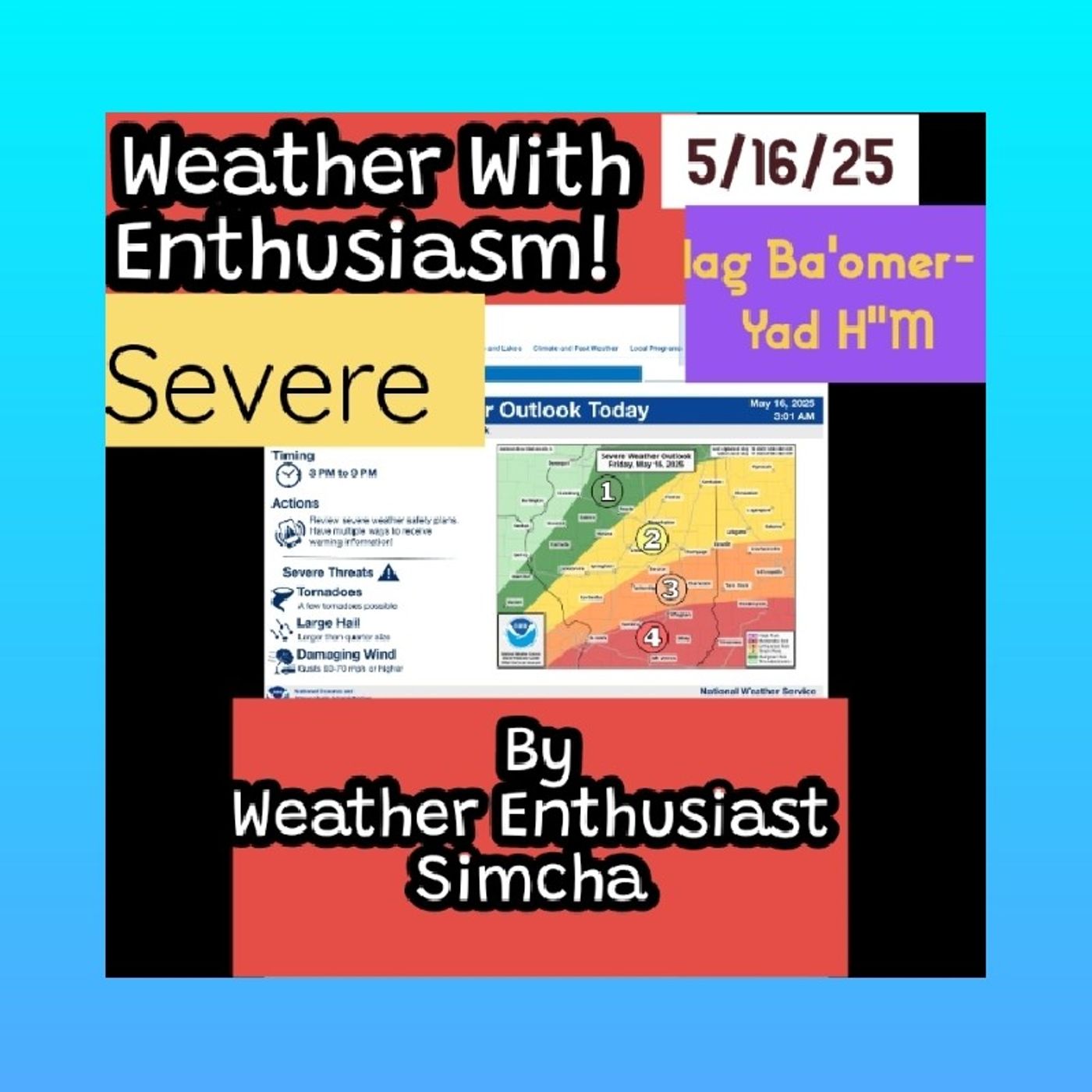 Severe Weather Outbreak 5/16- Israeli Heatwave, a touch of the divine