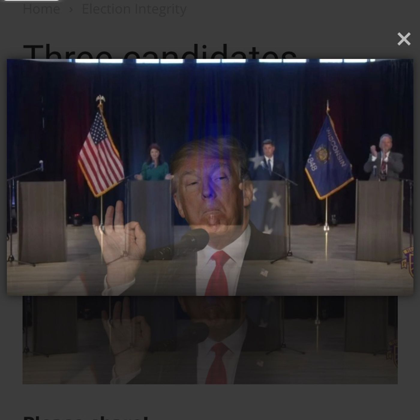 Three candidates, Trump, and a podium, and the news St8 from the Headlines episode artwork