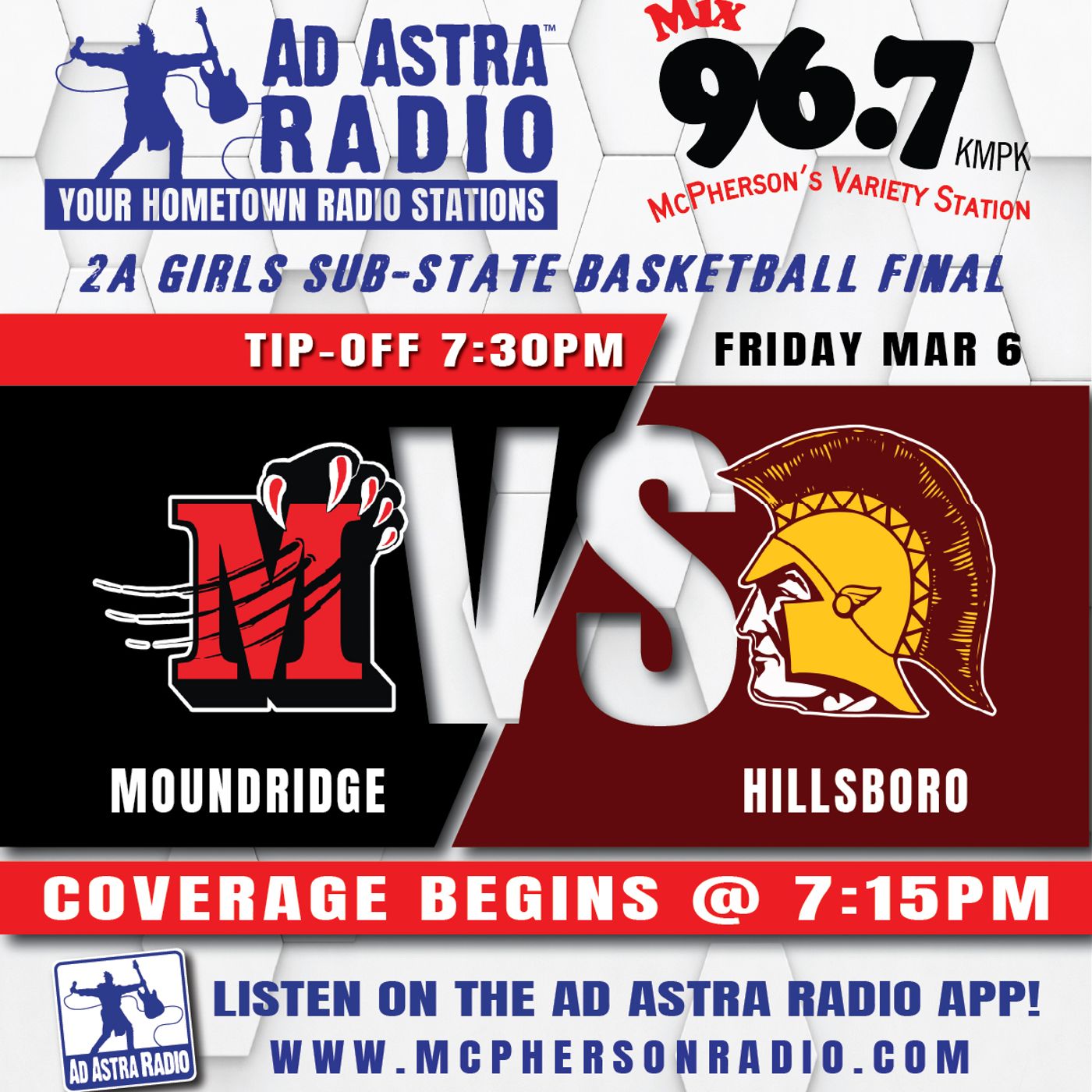 Moundridge Lady Wildcats vs Hillsboro Lady Trojans High School Basketball (2A Substate Final-March 6, 2026) episode artwork