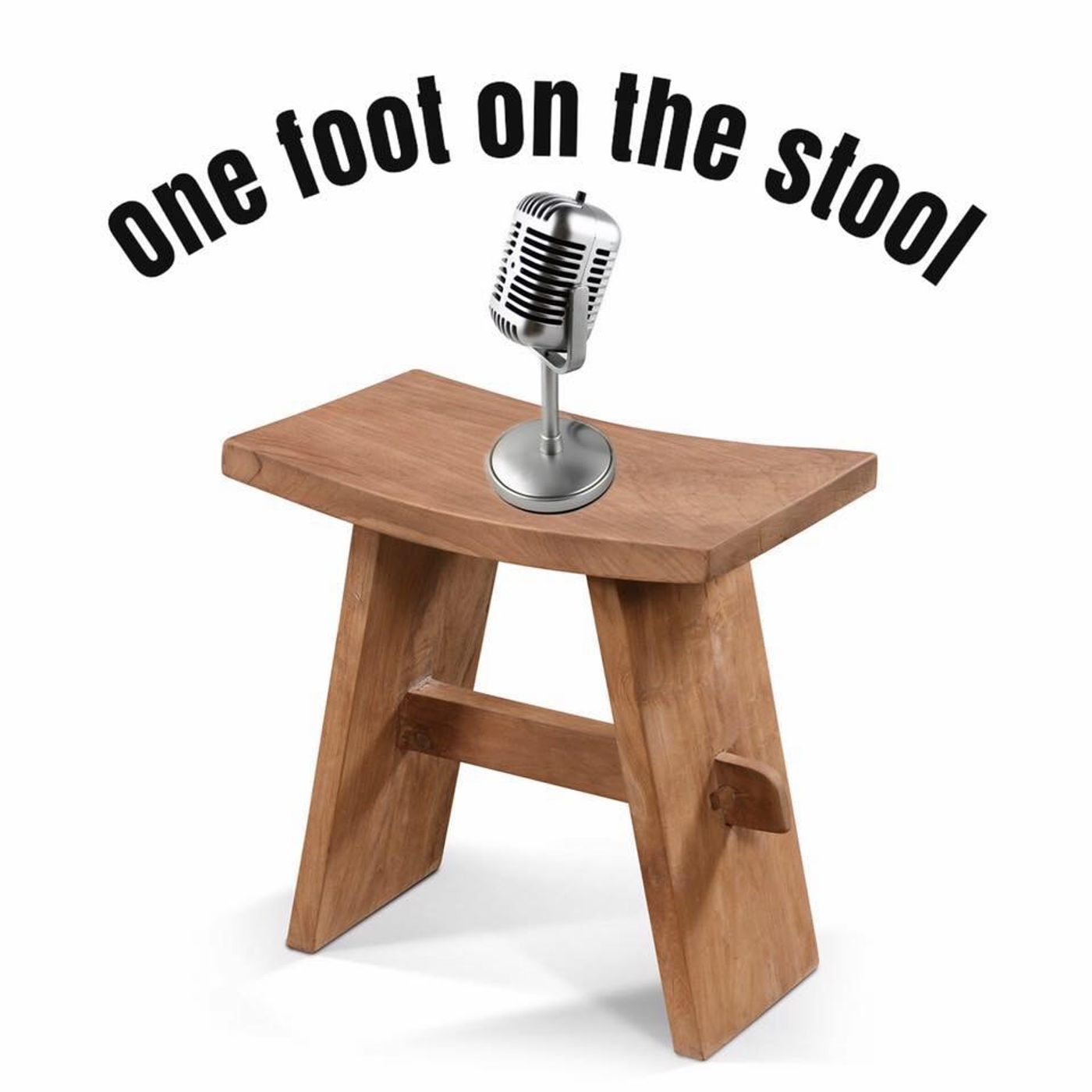 One foot on the stool