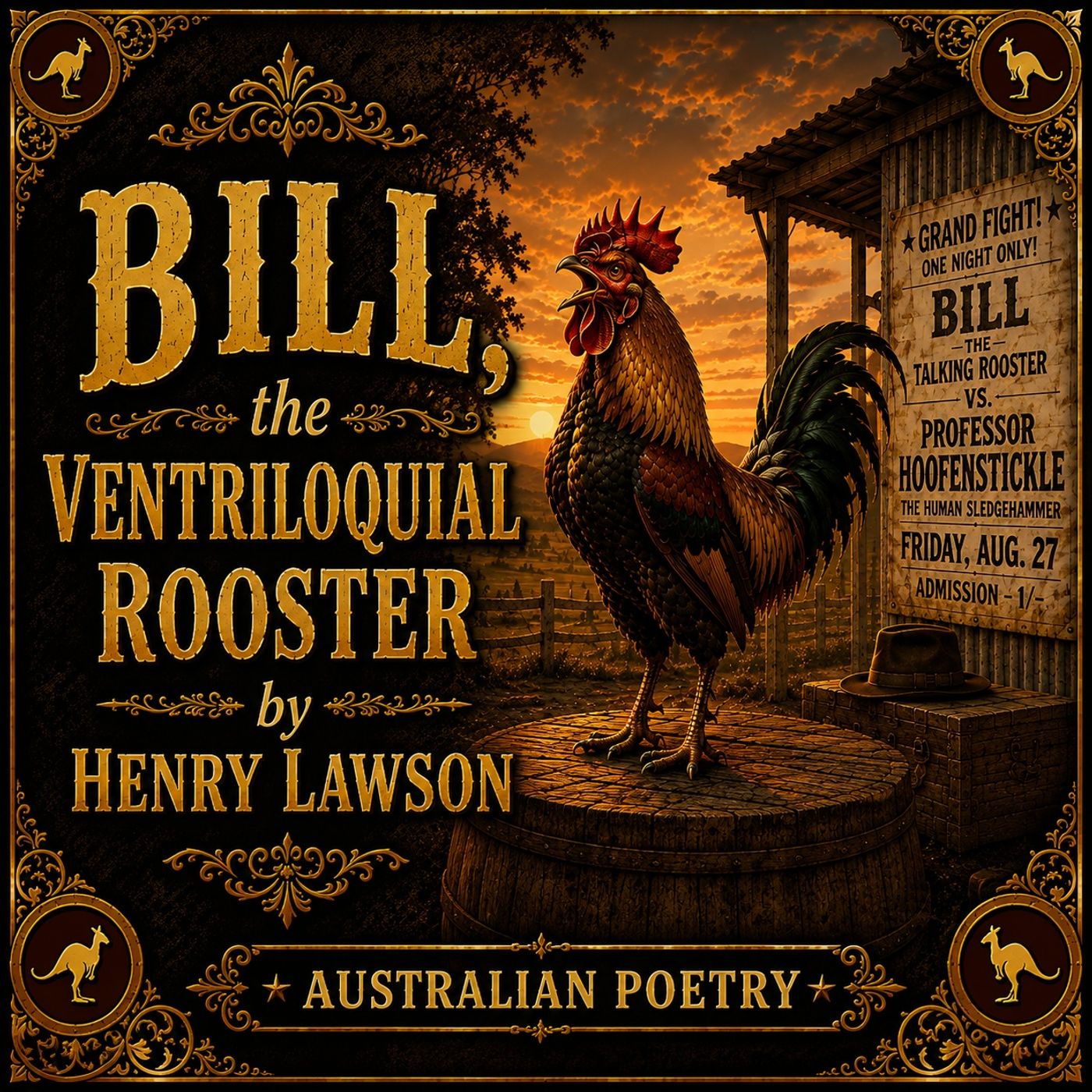 Ep. 134: Bill, the Ventriloquial Rooster by Henry Lawson (Australia) 1900 episode artwork