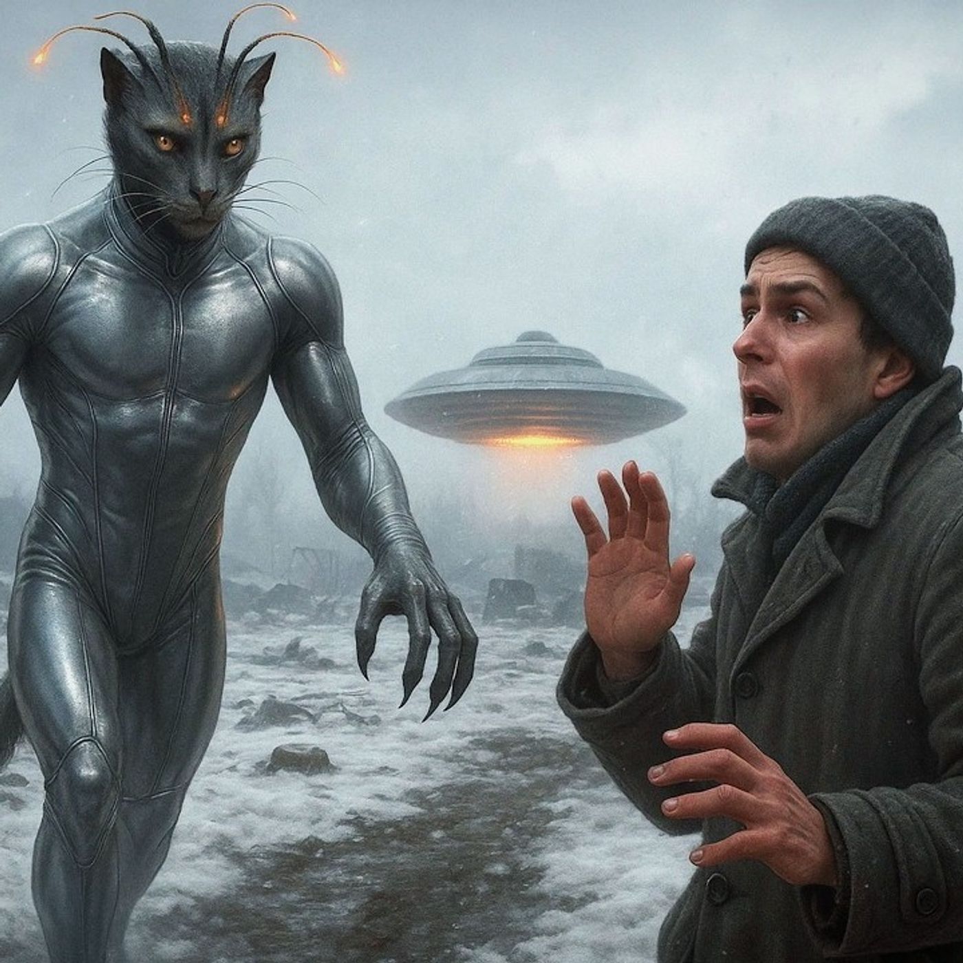 He Thought It Was a Man in a Coat… UNTIL He Saw a CAT-HUMANOID episode artwork