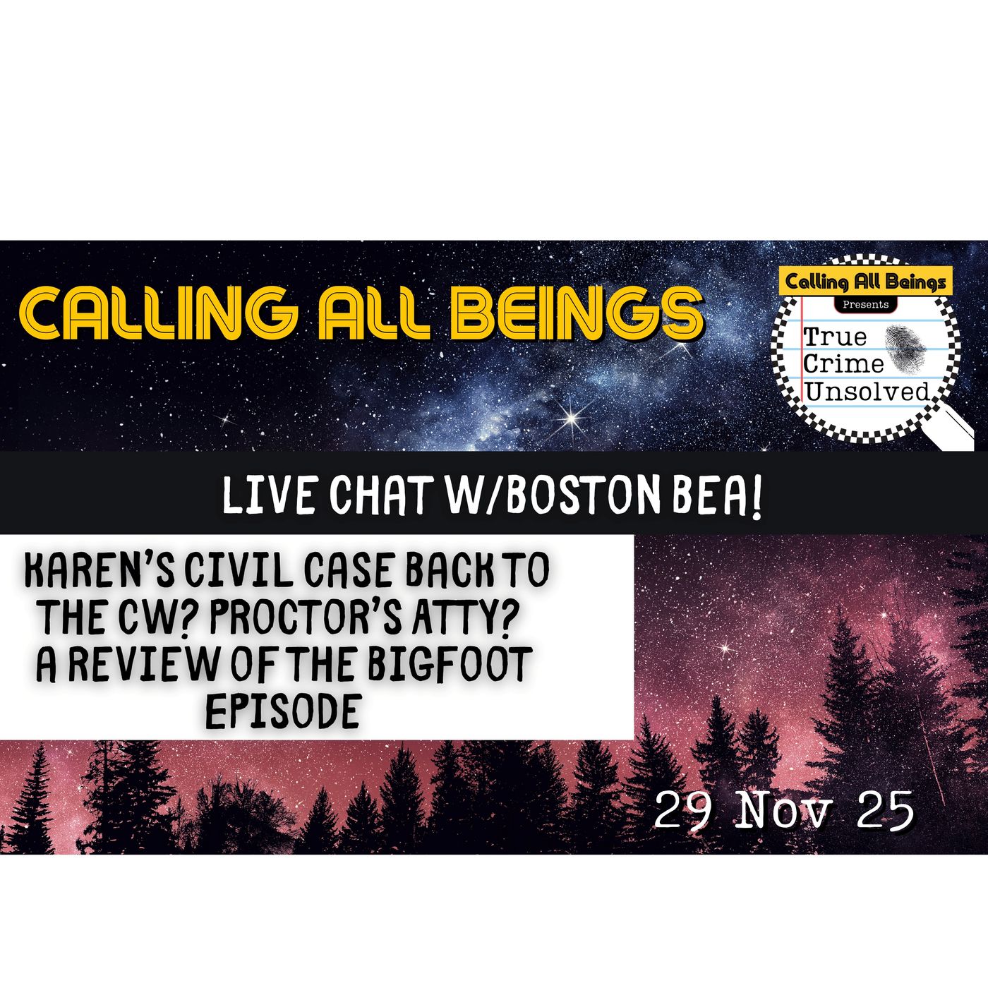 Live Chat w/Boston Bea: Karen's Civil Case Moving, Proctor's Atty? + Bigfoot Ep Review!