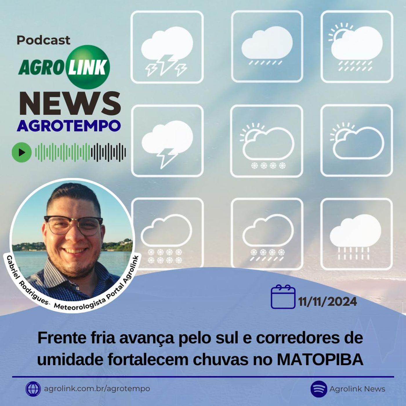 Frente fria avança pelo sul e corredores de umidade fortalecem chuvas no MATOPIBA episode artwork
