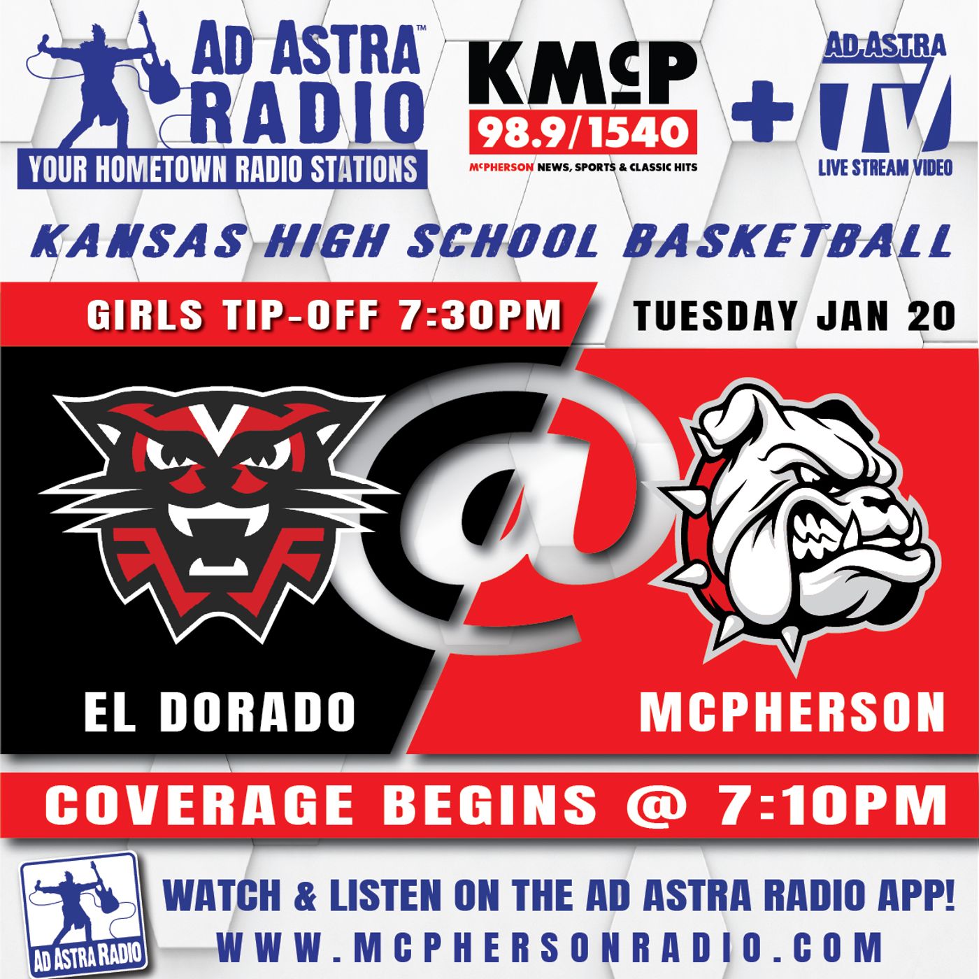 El Dorado Lady Wildcats at McPherson Lady Bullpups High School Basketball (January 20, 2026) episode artwork