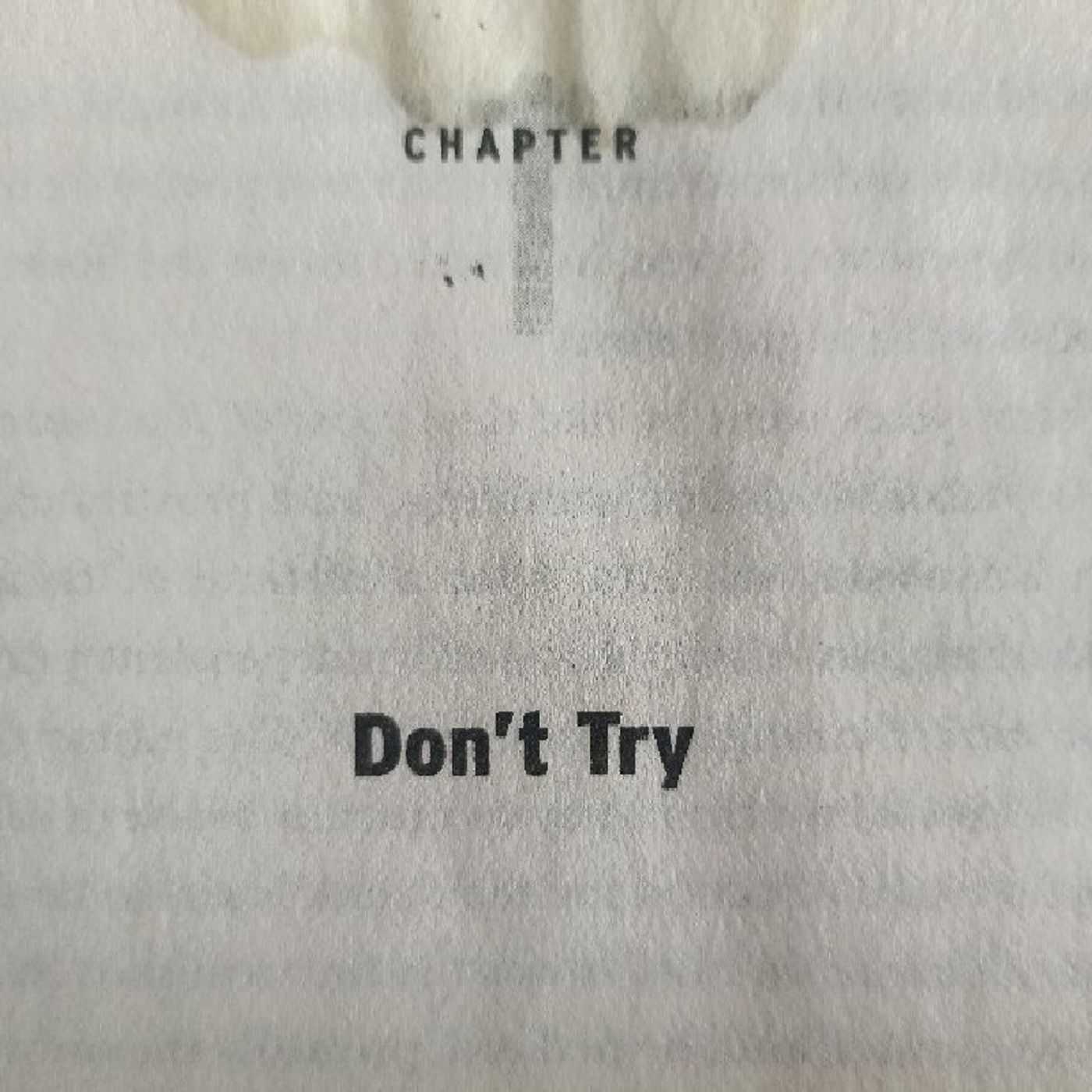 The Subtle art of not giving a f**k CHAPTER 1 - DON'T TRY episode artwork
